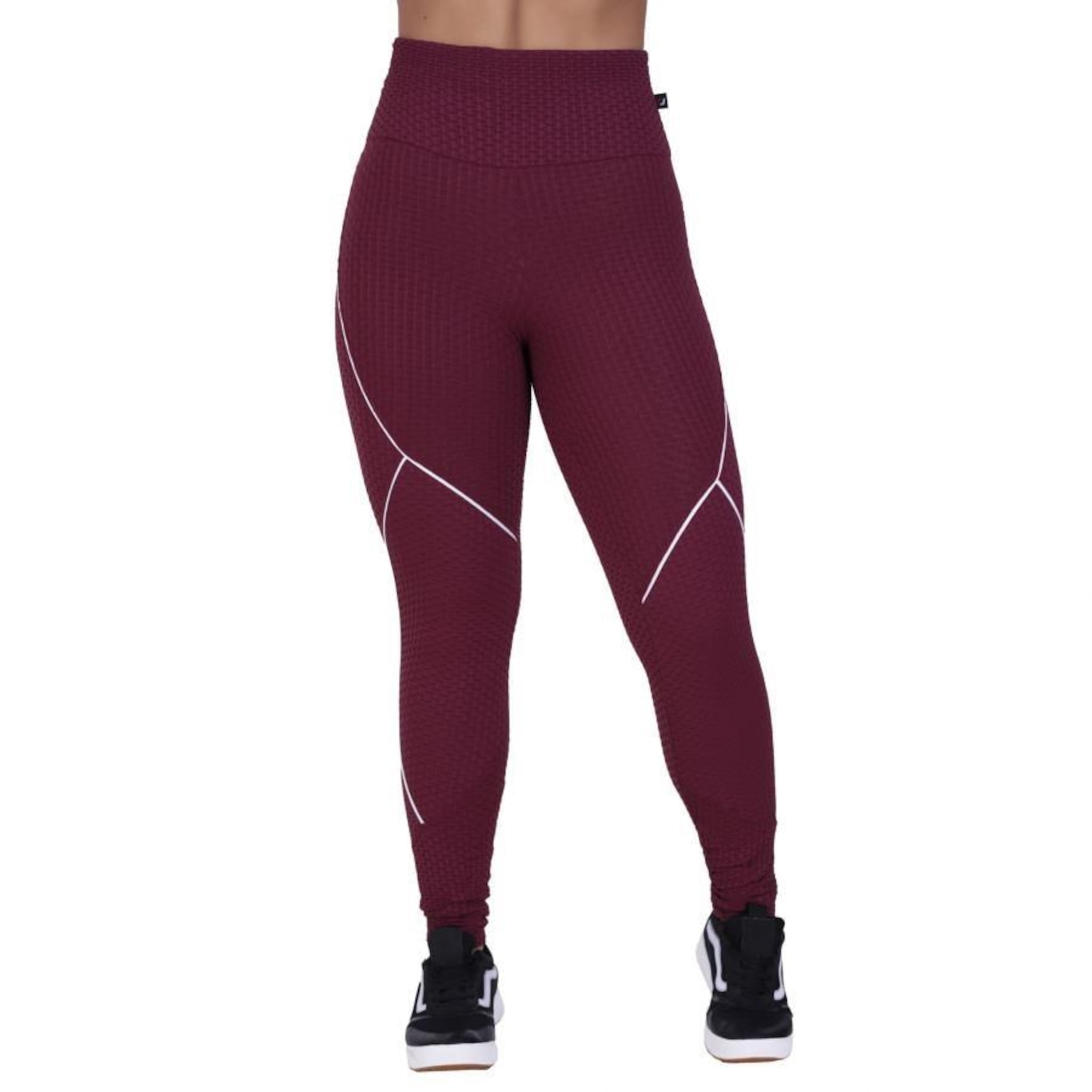 Calça Legging Orbis Fitness Textura Relevo - Feminina - Foto 1