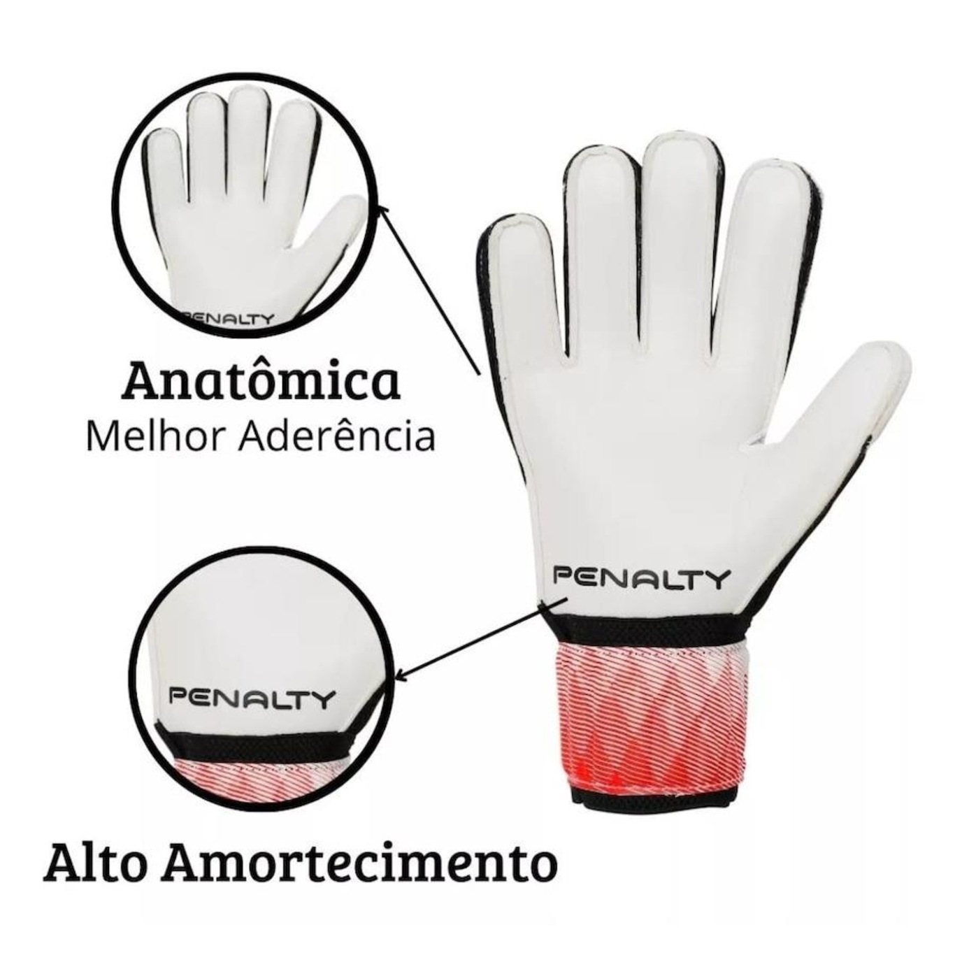 Luvas de Goleiro Penalty Delta Training - Adulto - Foto 4