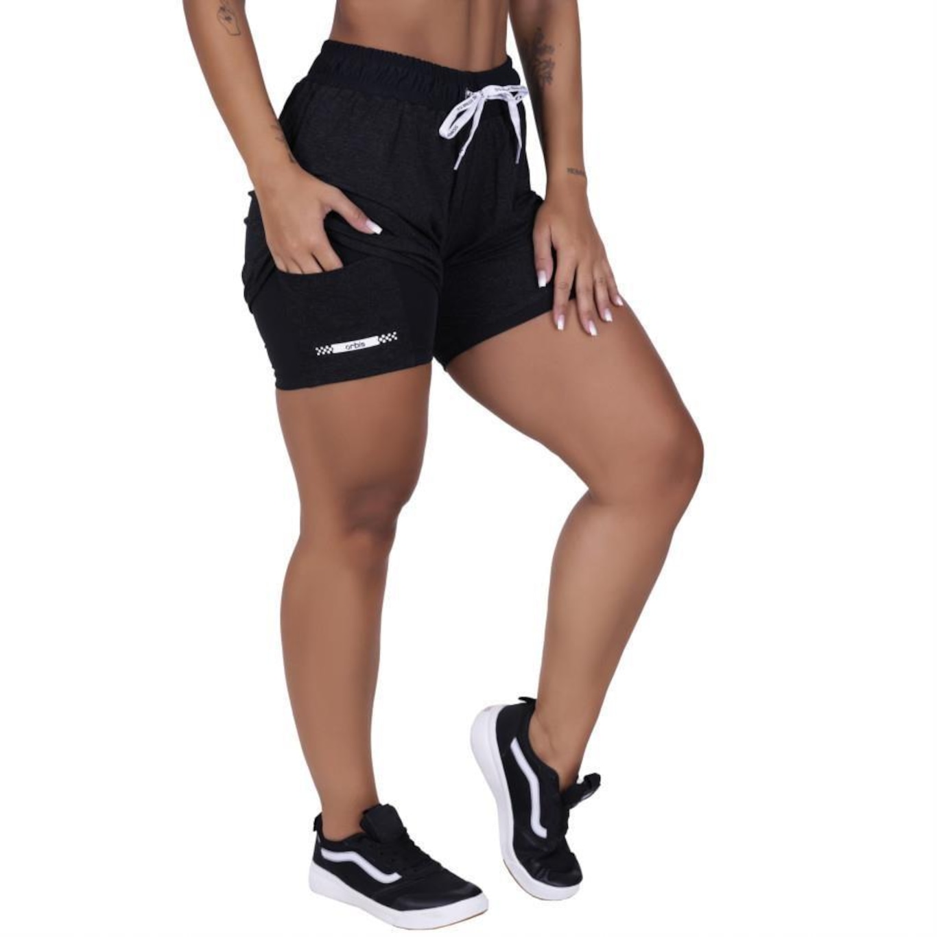 Shorts de Corrida Orbis com Bolso - Feminino - Foto 4