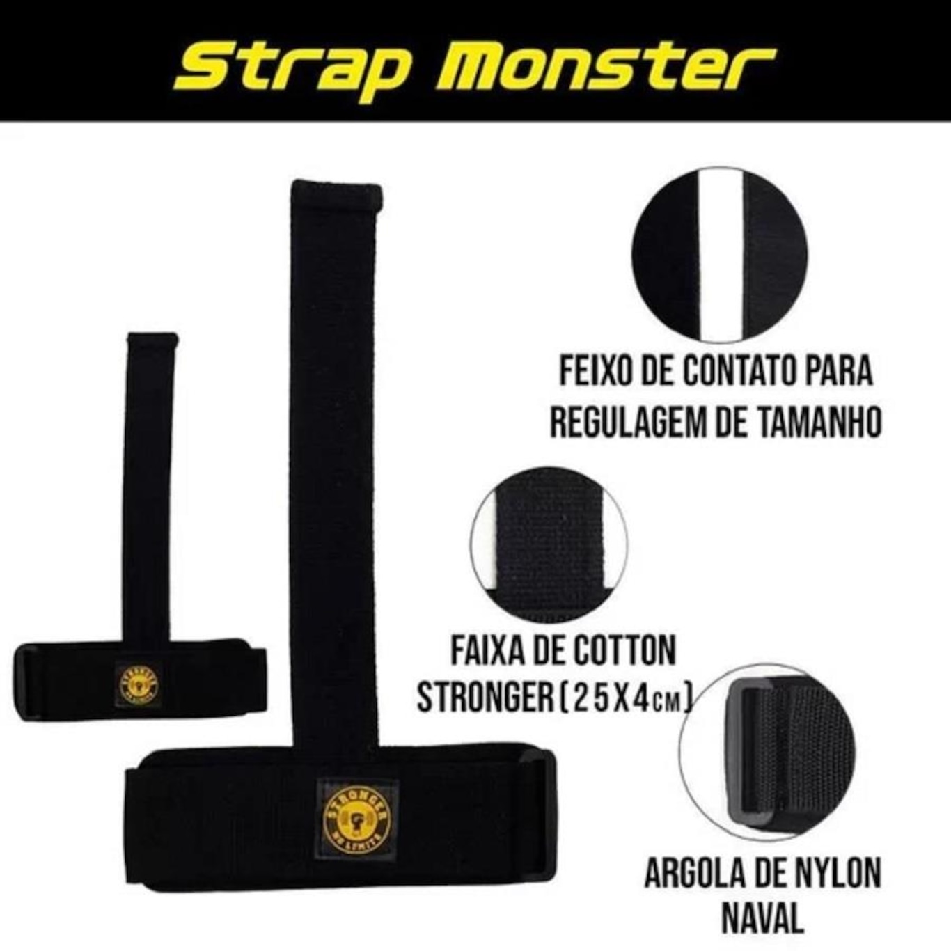 Luvas para Treino Stronger Strap Monster - Adulto - Foto 2