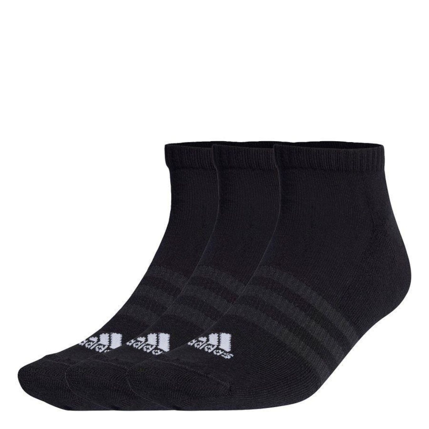 Kit de Meia Sapatilha adidas Cushioned Low-Cut com 3 Pares - Adulto - Foto 1