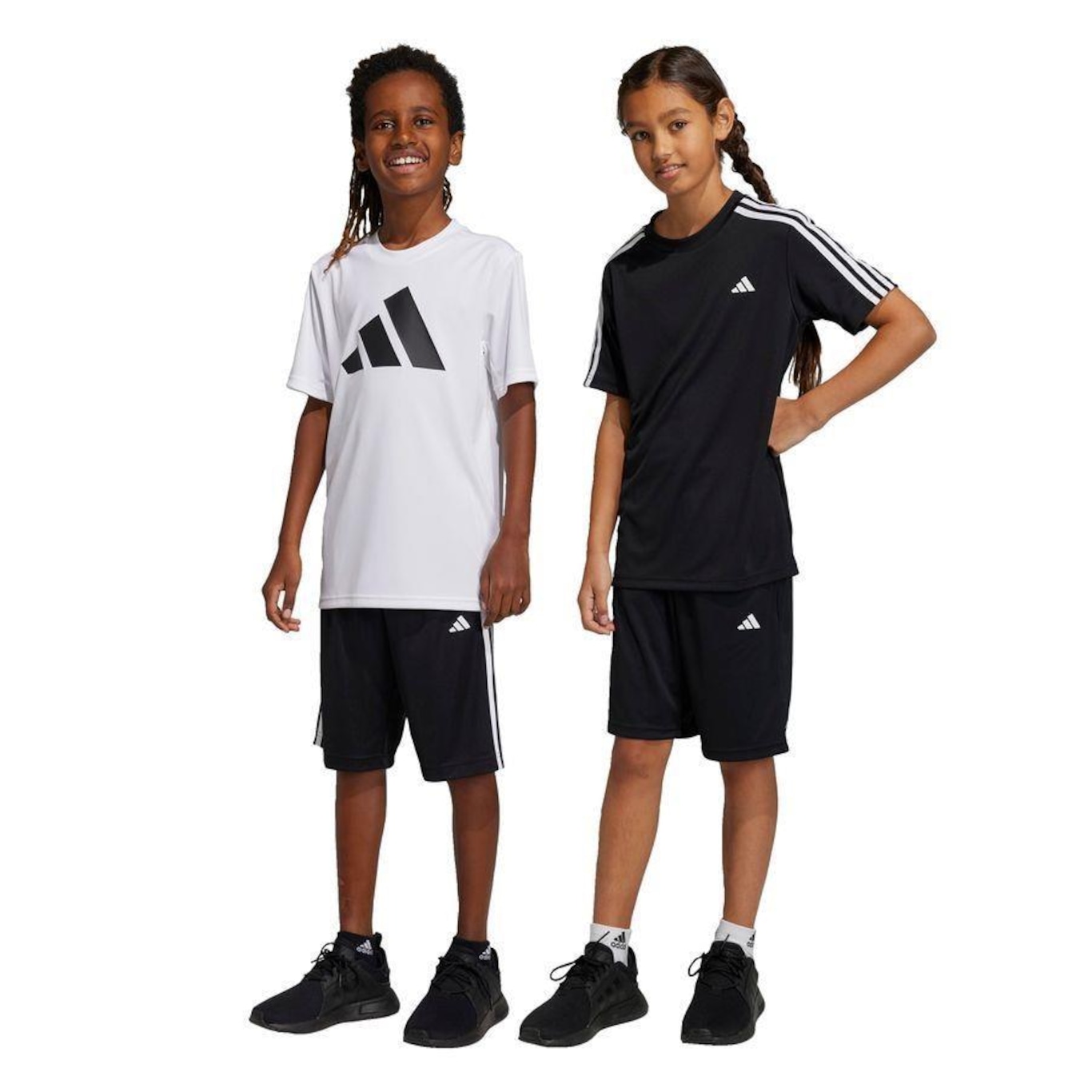 Shorts adidas de Modelagem Regular Train Essentials Aeroready 3-Stripes - Infantil - Foto 2