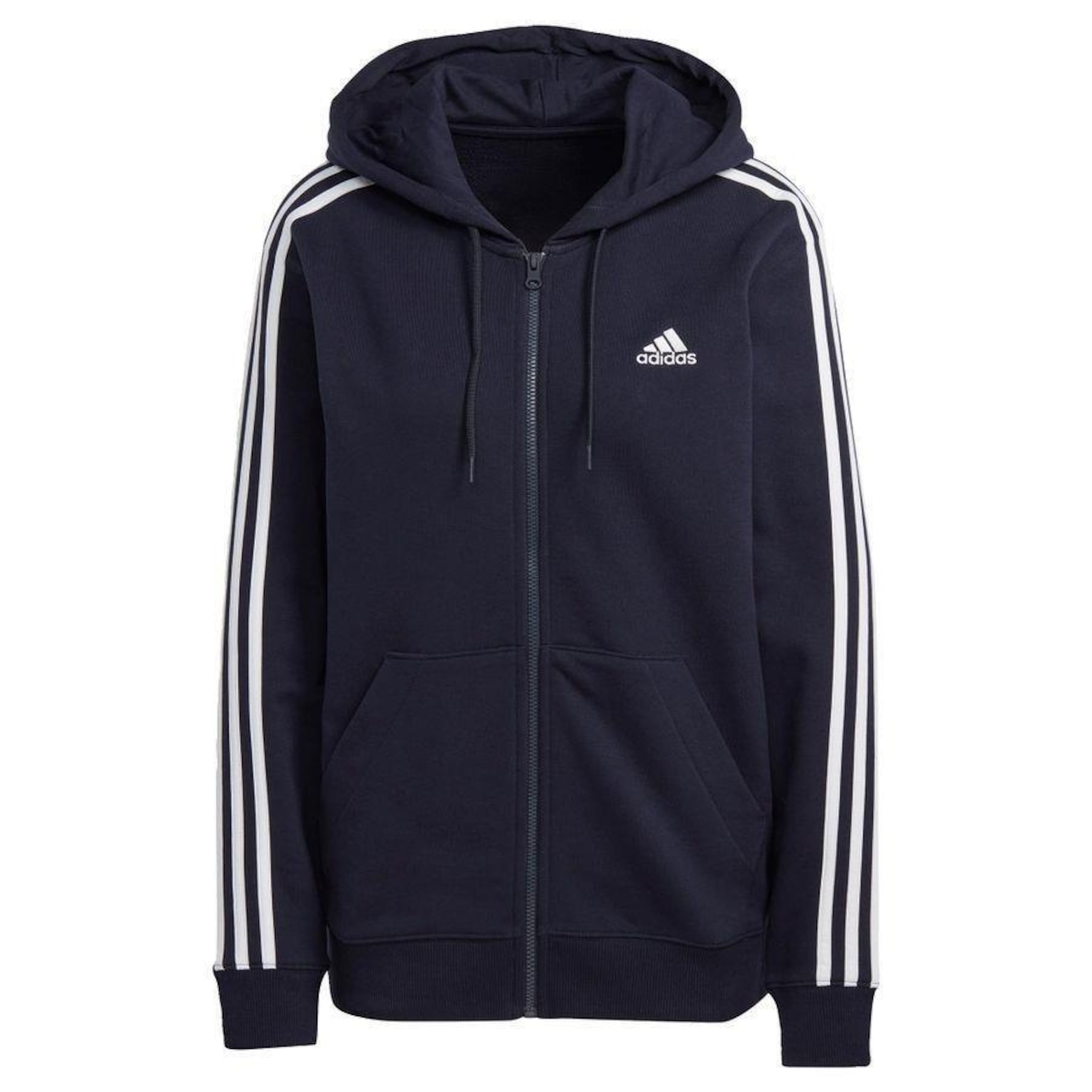 Jaqueta com Capuz adidas Regular Essentials 3-Stripes - Feminina - Foto 2