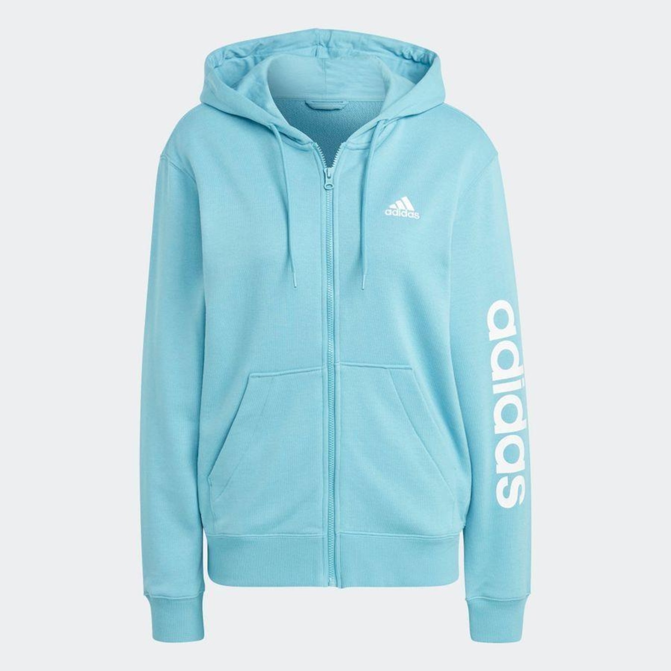 Jaqueta de Moletinho com Capuz Zíper adidas Essentials Linear - Feminina em  Promoção