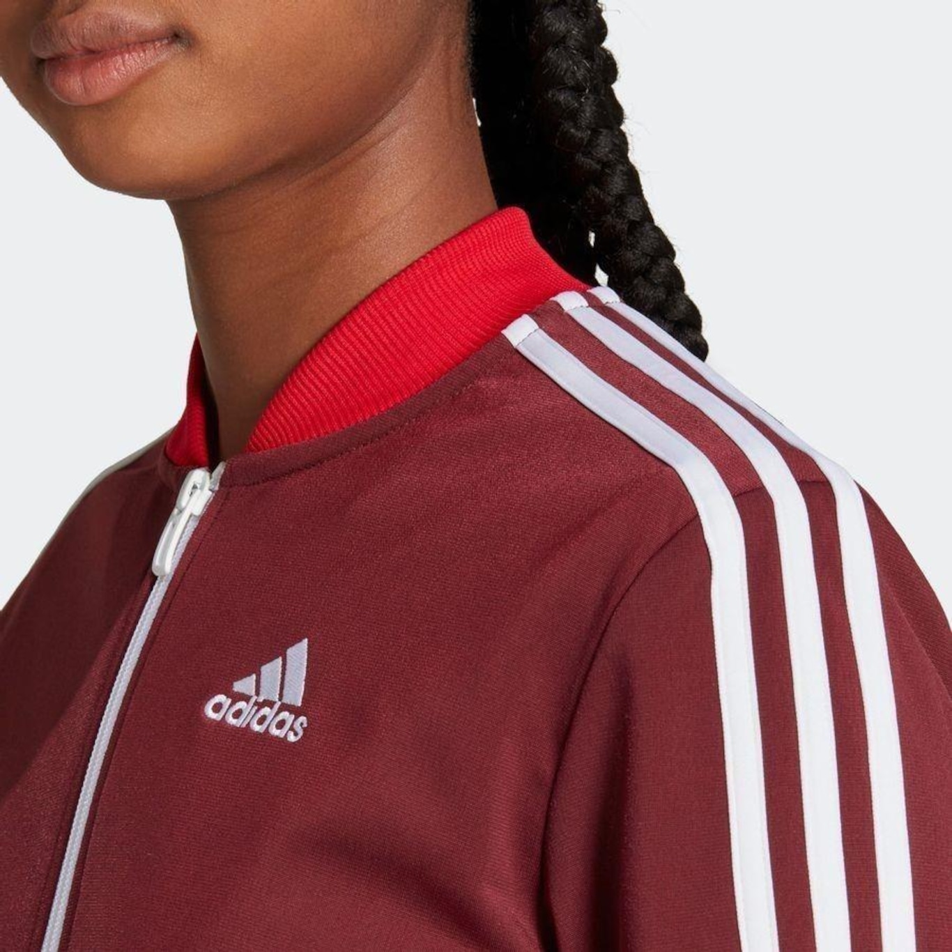 Agasalho Adidas Essentials 3 Stripes Feminino Ref GM5536 - Sportland