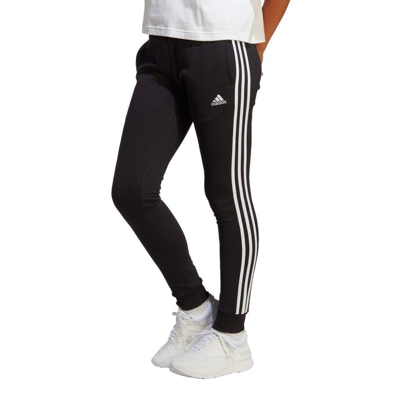 Calça adidas 3 Stripes com Punho - Feminina - Foto 2