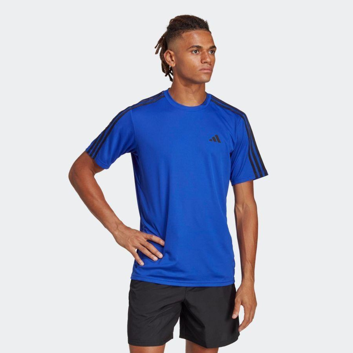 Camiseta adidas Essentials 3 Listras - Masculina - Foto 4