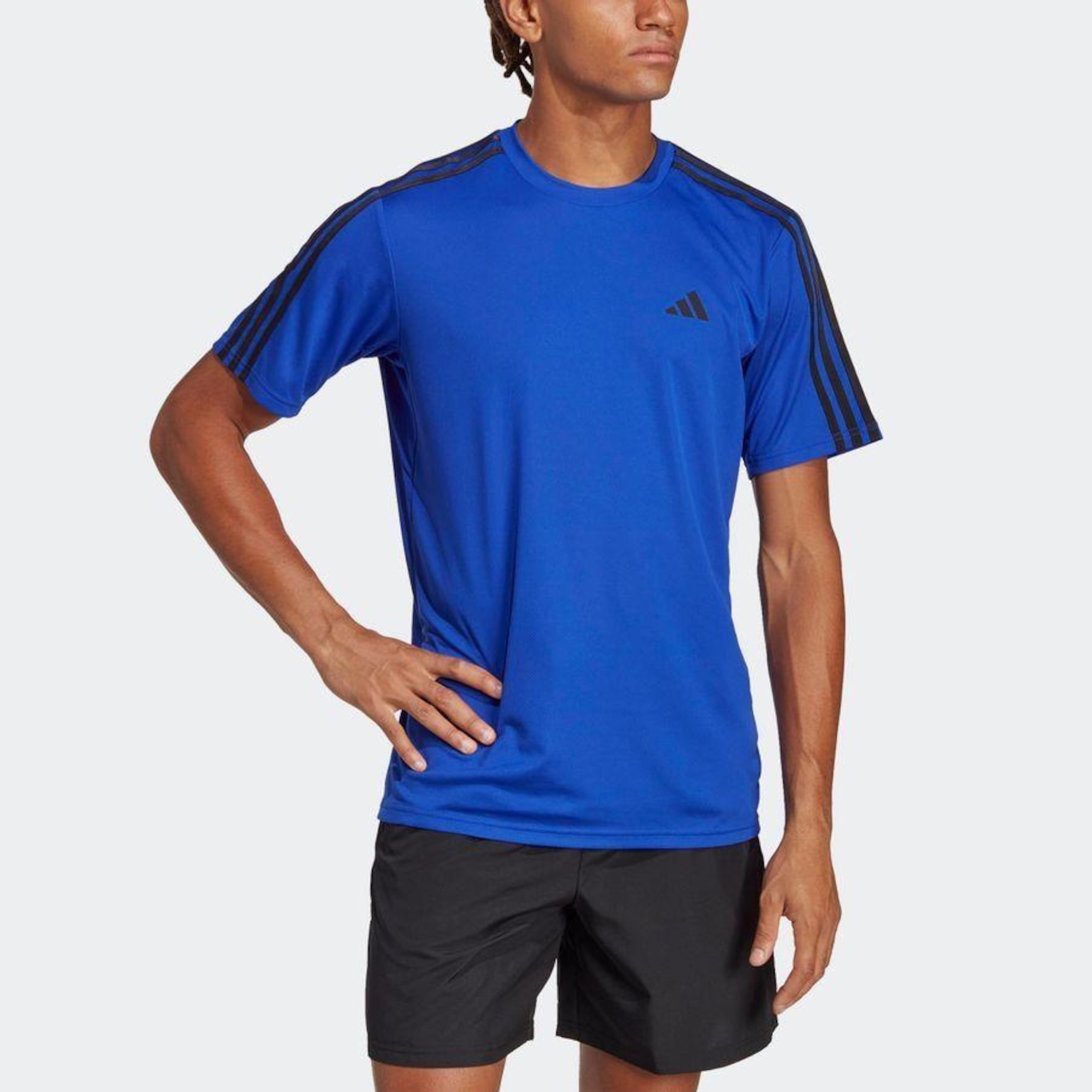 Camiseta adidas Essentials 3 Listras - Masculina - Foto 5