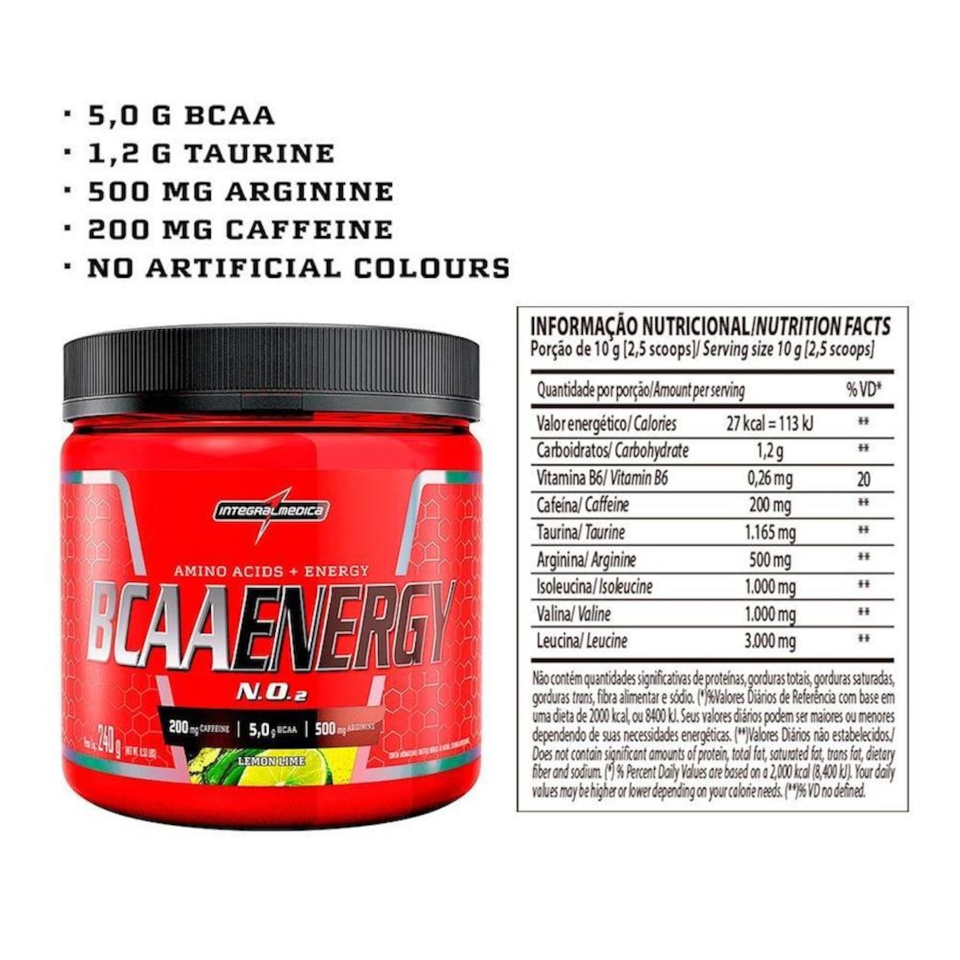 BCAA Energy Integralmédica 240g em Promoção Centauro