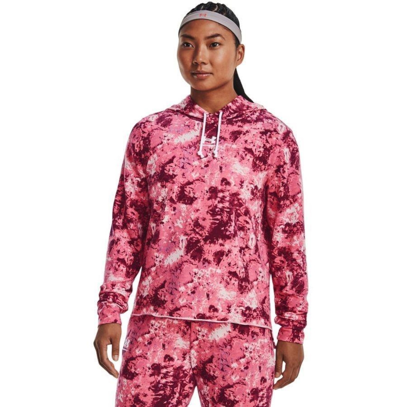 Blusão de Moletom Under Armour Rival Terry Print - Feminino - Foto 1