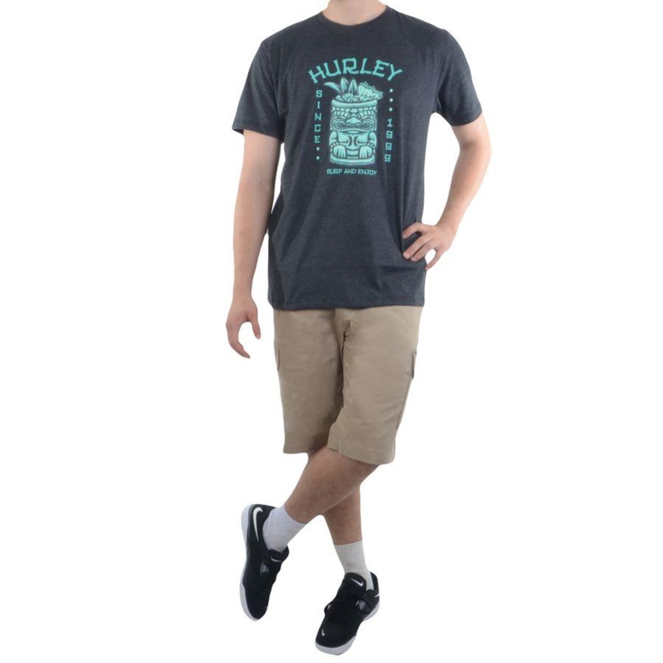 Camiseta Hurley Tiki Drink - Masculina - Foto 6