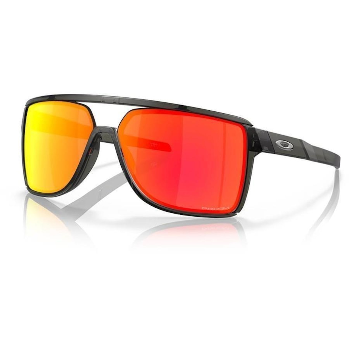 Óculos de Sol Unissex Oakley Castel Matte Grey Smoke Prizm Ruby - Foto 1