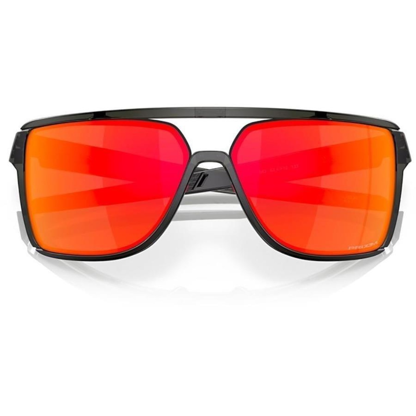 Óculos de Sol Unissex Oakley Castel Matte Grey Smoke Prizm Ruby - Foto 4