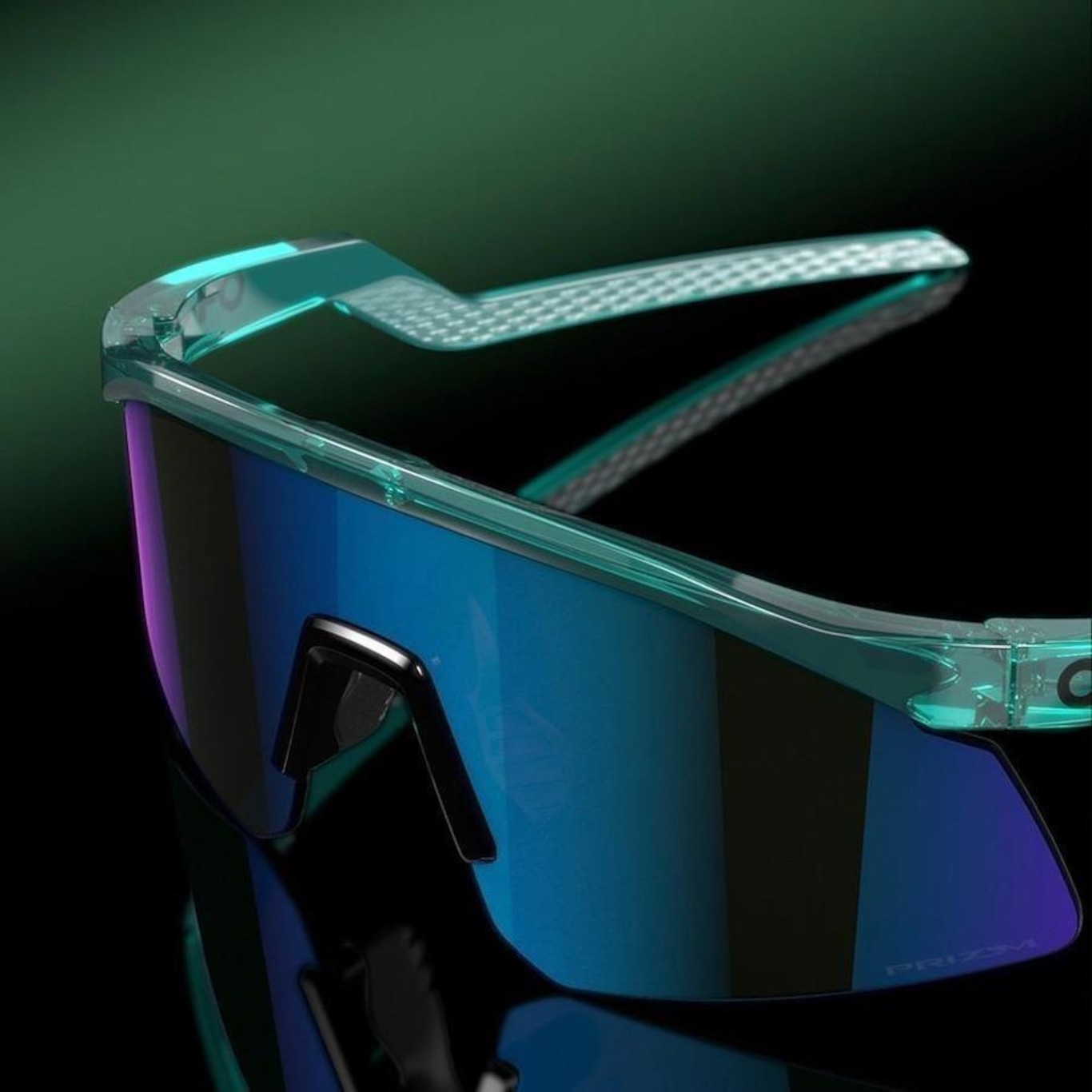 Óculos de Sol Oakley Unissex Hydra Trans Artic Surf Prizm Sapphire - Foto 5