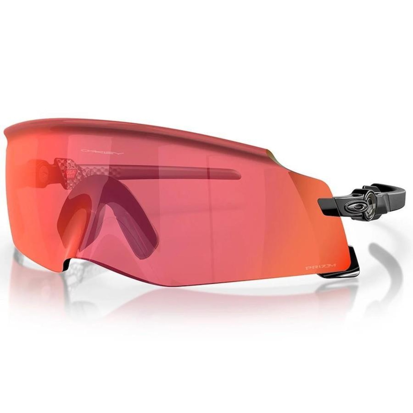 Óculos de Sol Oakley Unissex Kato M Polished Black Prizm Trail Torch - Foto 1