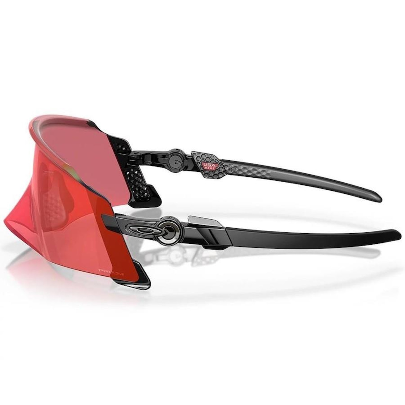 Óculos de Sol Oakley Unissex Kato M Polished Black Prizm Trail Torch - Foto 2