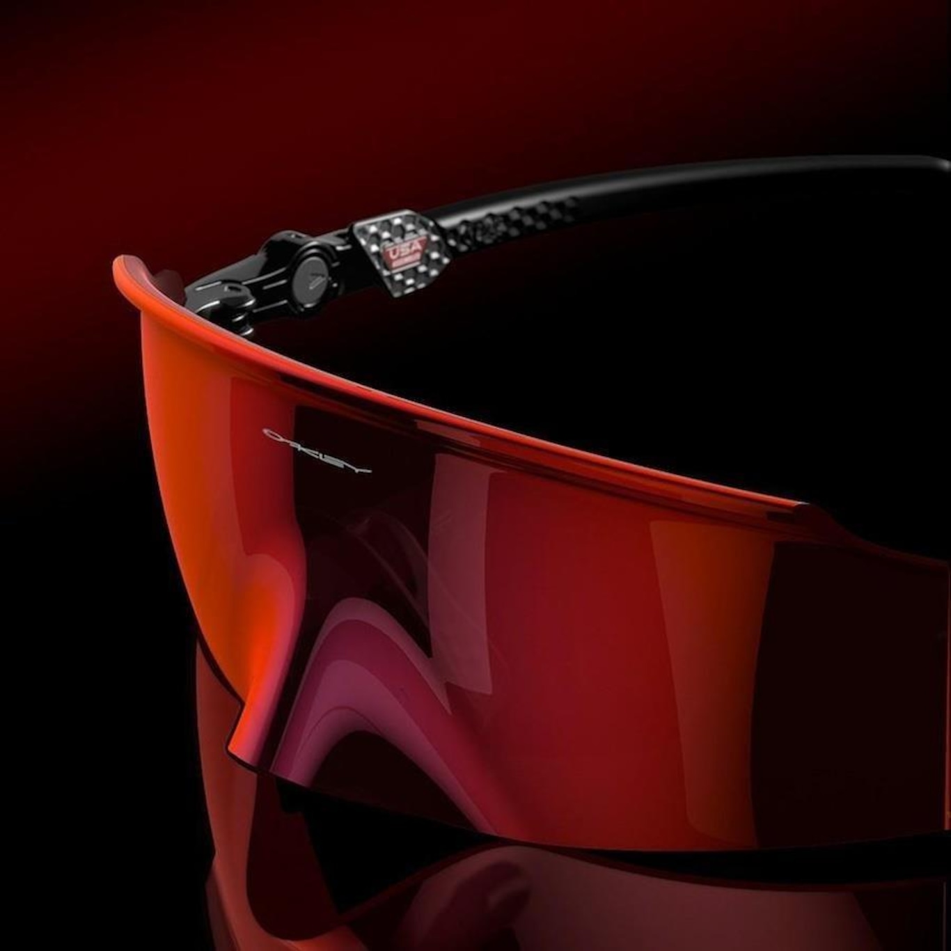 Óculos de Sol Oakley Unissex Kato M Polished Black Prizm Trail Torch - Foto 6