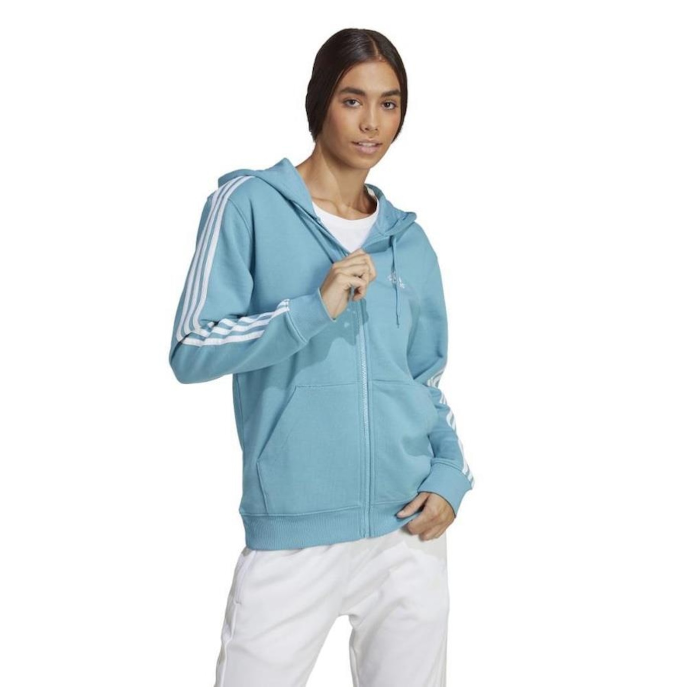 Jaqueta adidas Essentials 3-Stripes - Feminina - Foto 2