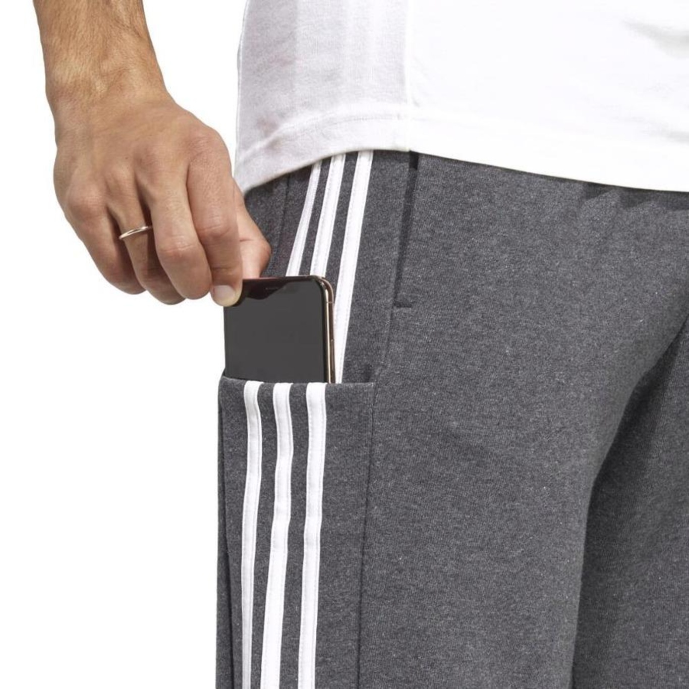 Calça adidas Essentials 3 Stripes - Masculina - Foto 4