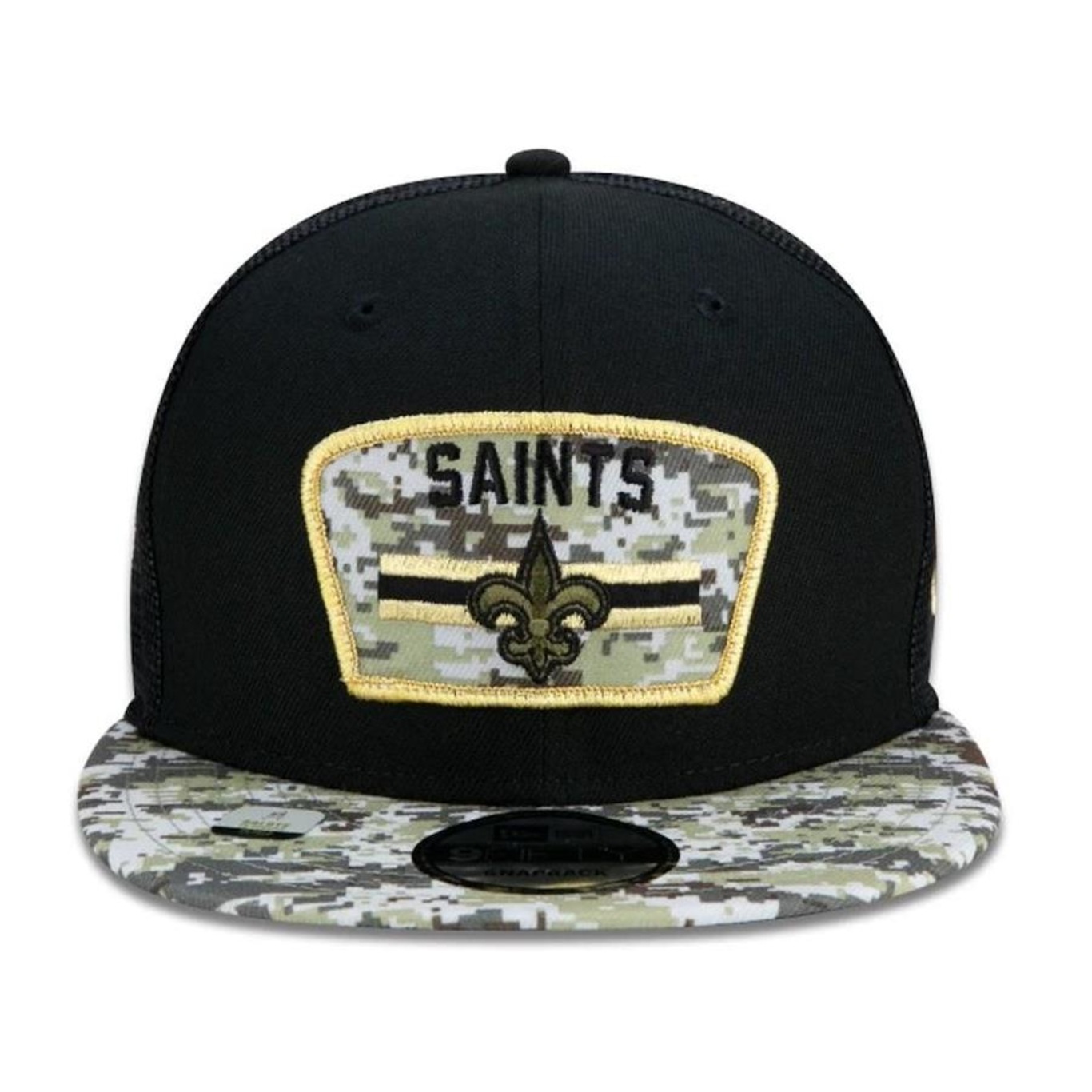 Boné Aba Reta New Era 9Fifty NFL New Orleans Saints 21 Salute to Service - Trucker - Snapback - Adulto - Foto 3