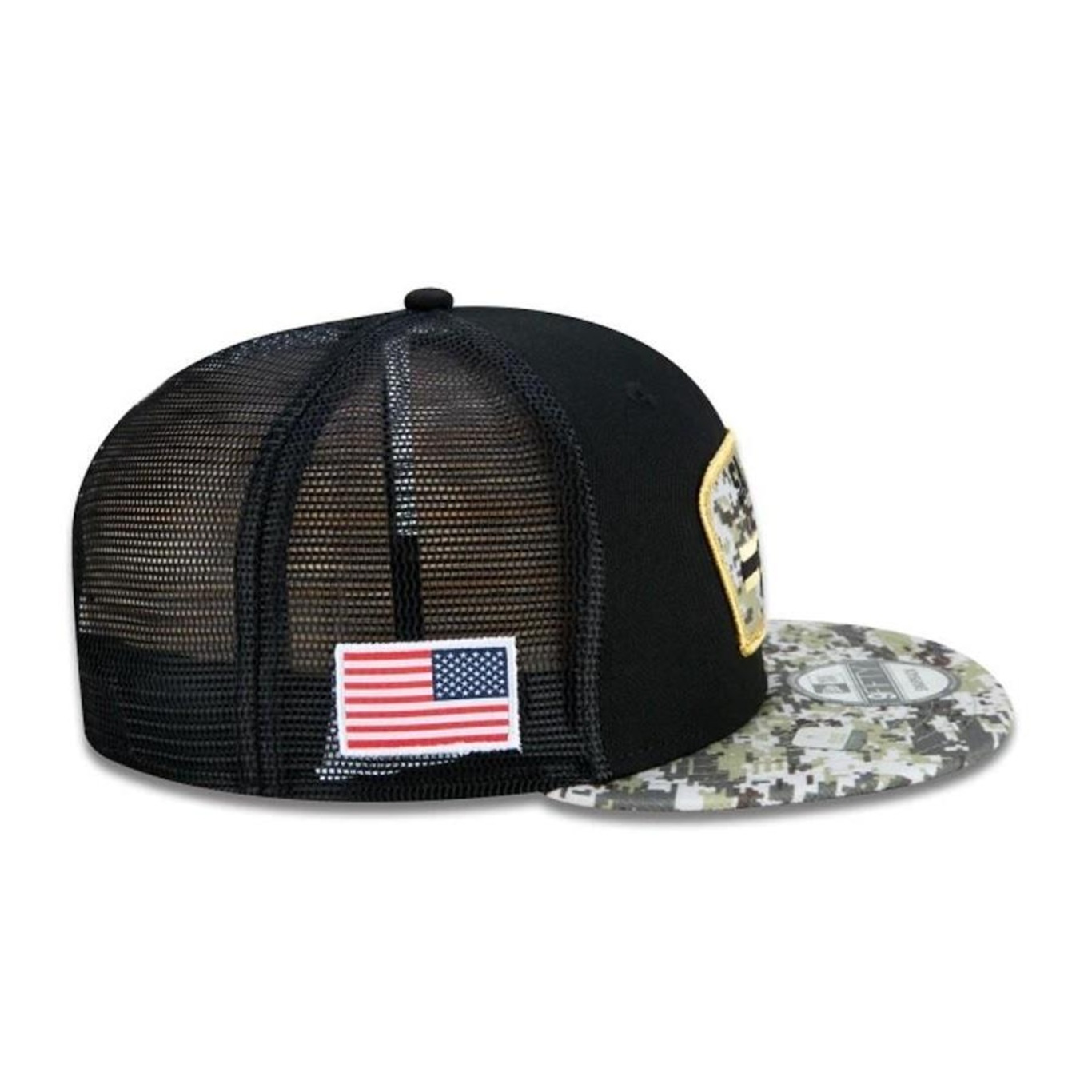 Boné Aba Reta New Era 9Fifty NFL New Orleans Saints 21 Salute to Service - Trucker - Snapback - Adulto - Foto 5