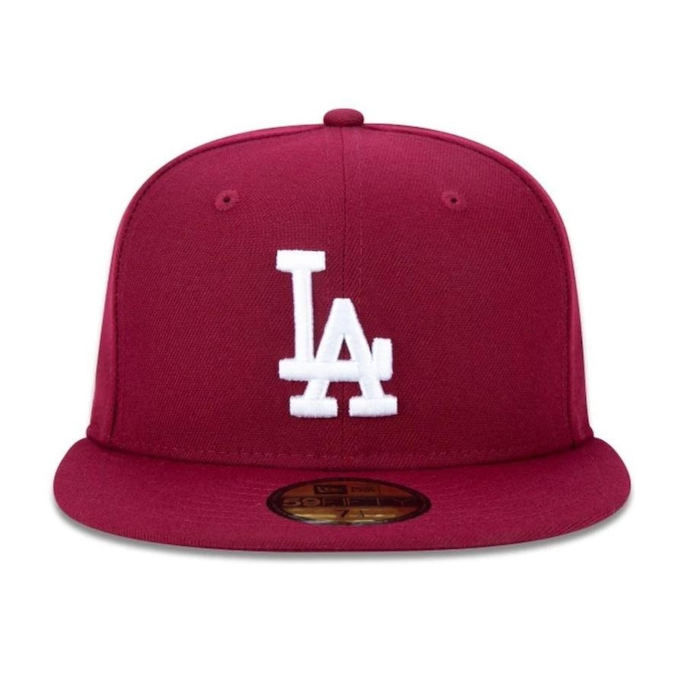 Boné Aba Reta New Era 59Fifty MLB Los Angeles Dodgers Bordô - Fechado - Adulto - Foto 3