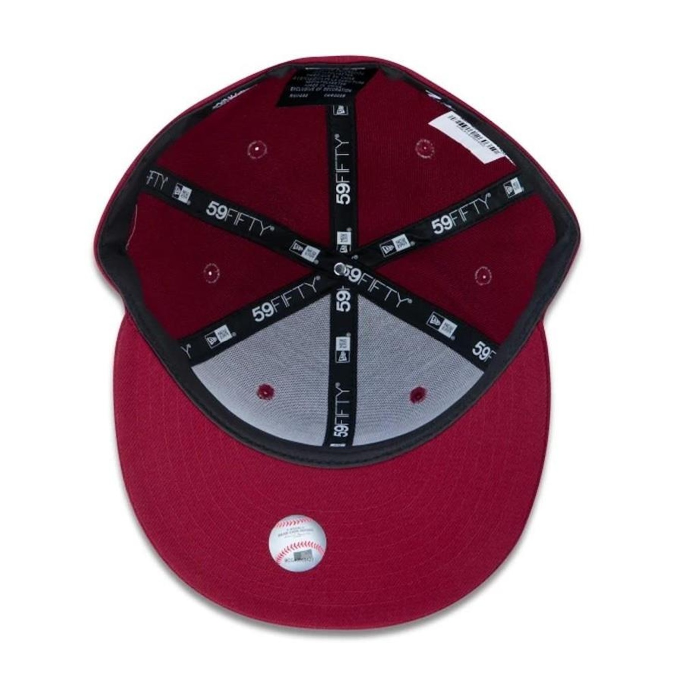 Boné Aba Reta New Era 59Fifty MLB Los Angeles Dodgers Bordô - Fechado - Adulto - Foto 5