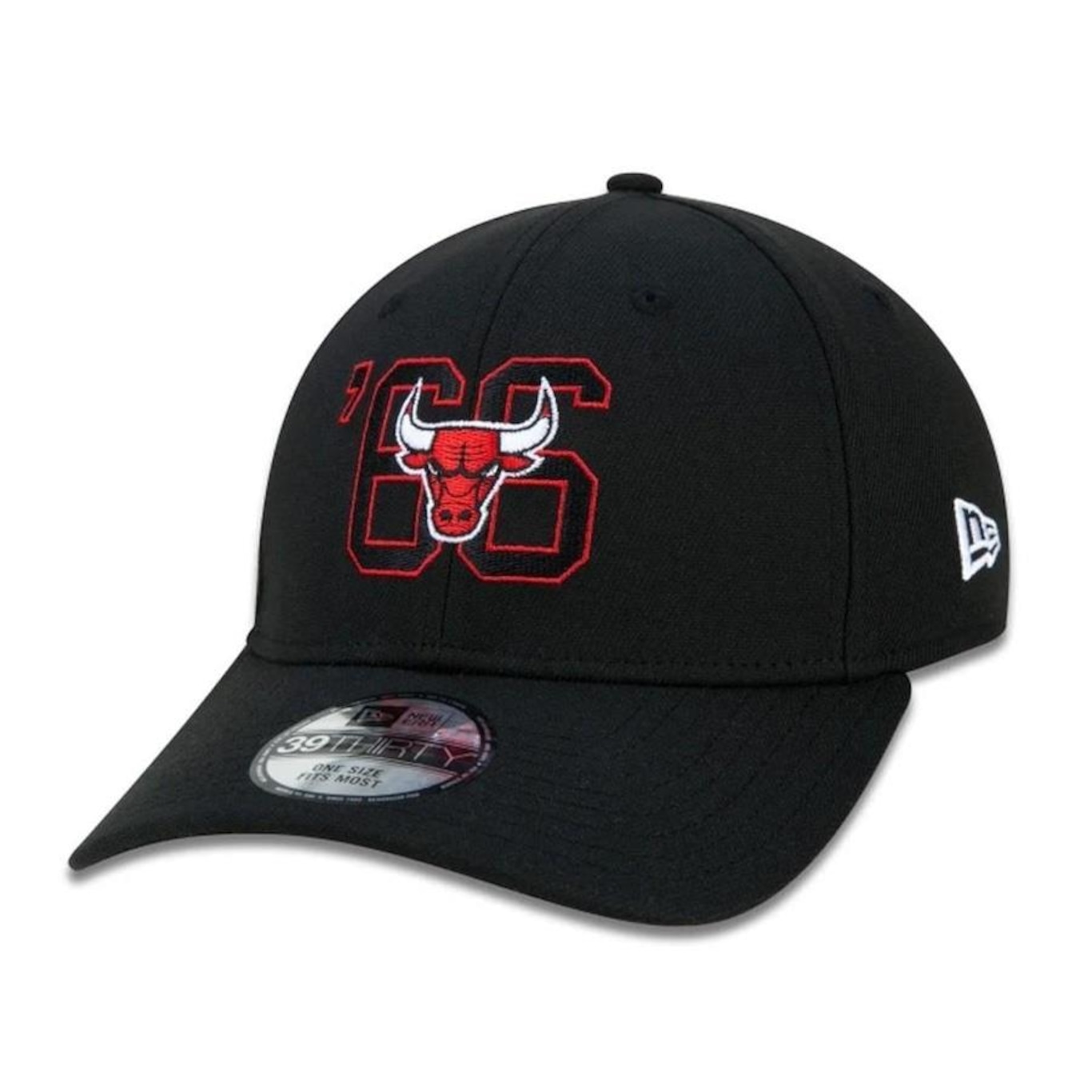 Boné Aba Curva New Era 39Thirty NBA Chicago Bulls Core - Fechado - Adulto - Foto 1