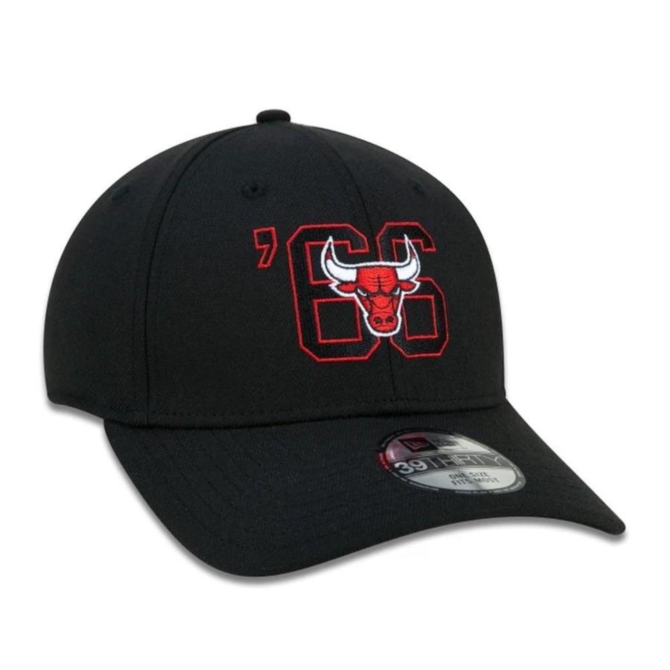 Boné Aba Curva New Era 39Thirty NBA Chicago Bulls Core - Fechado - Adulto - Foto 4