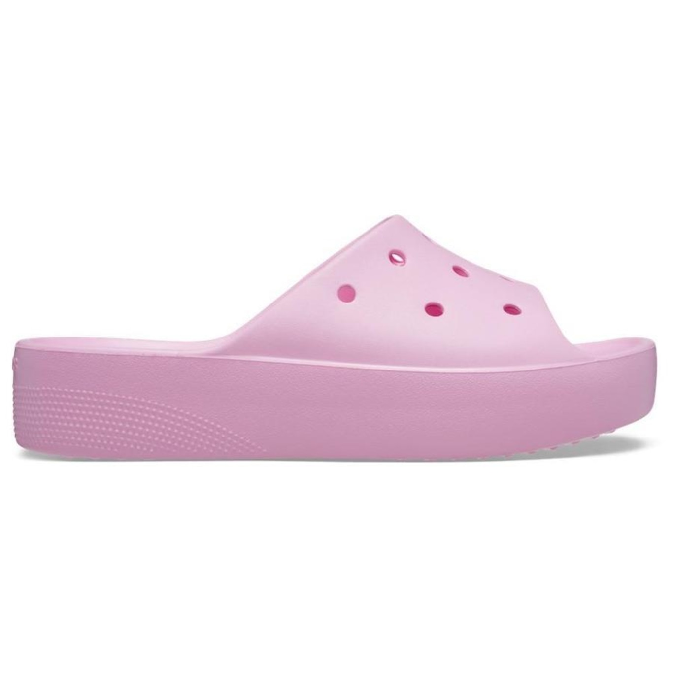 Chinelo Crocs Classic Plataform Slide Flamingo - Feminino - Foto 1