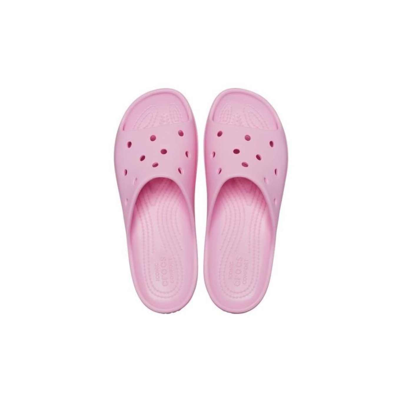 Chinelo Crocs Classic Plataform Slide Flamingo - Feminino - Foto 4