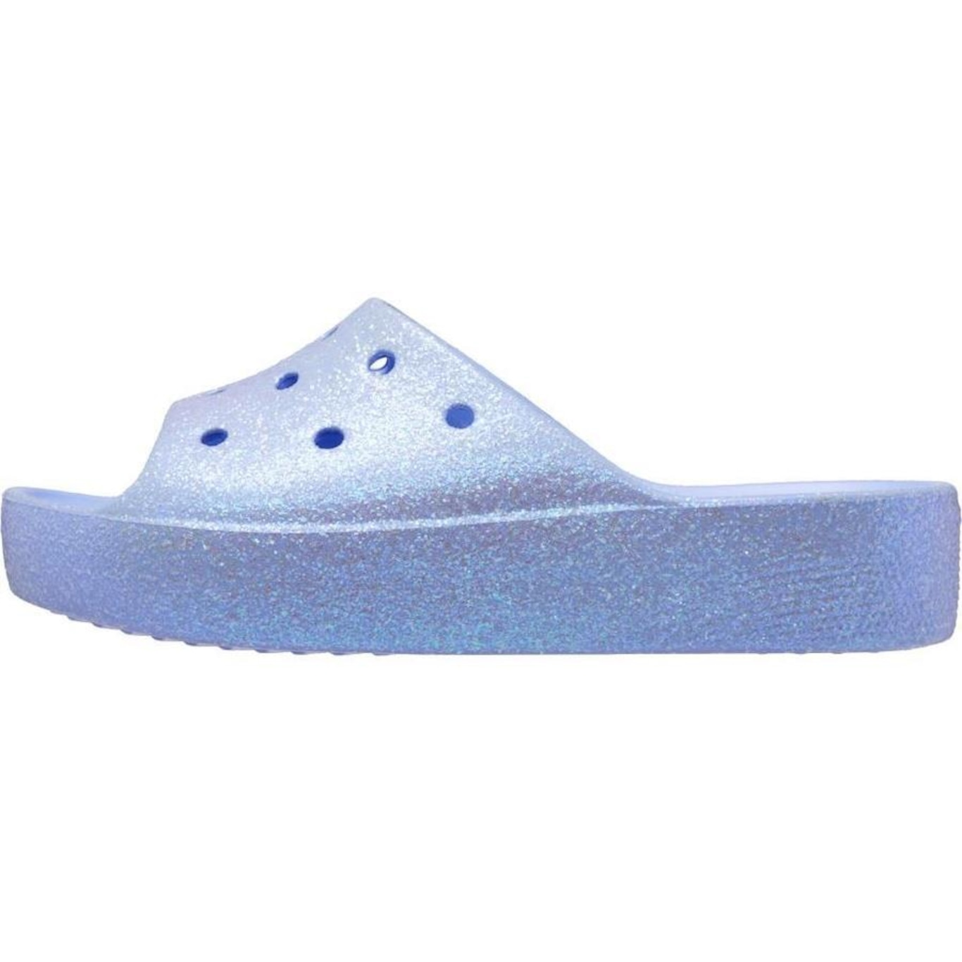 Chinelo Crocs Classic Plataform Glitter Slide - Feminino - Foto 2