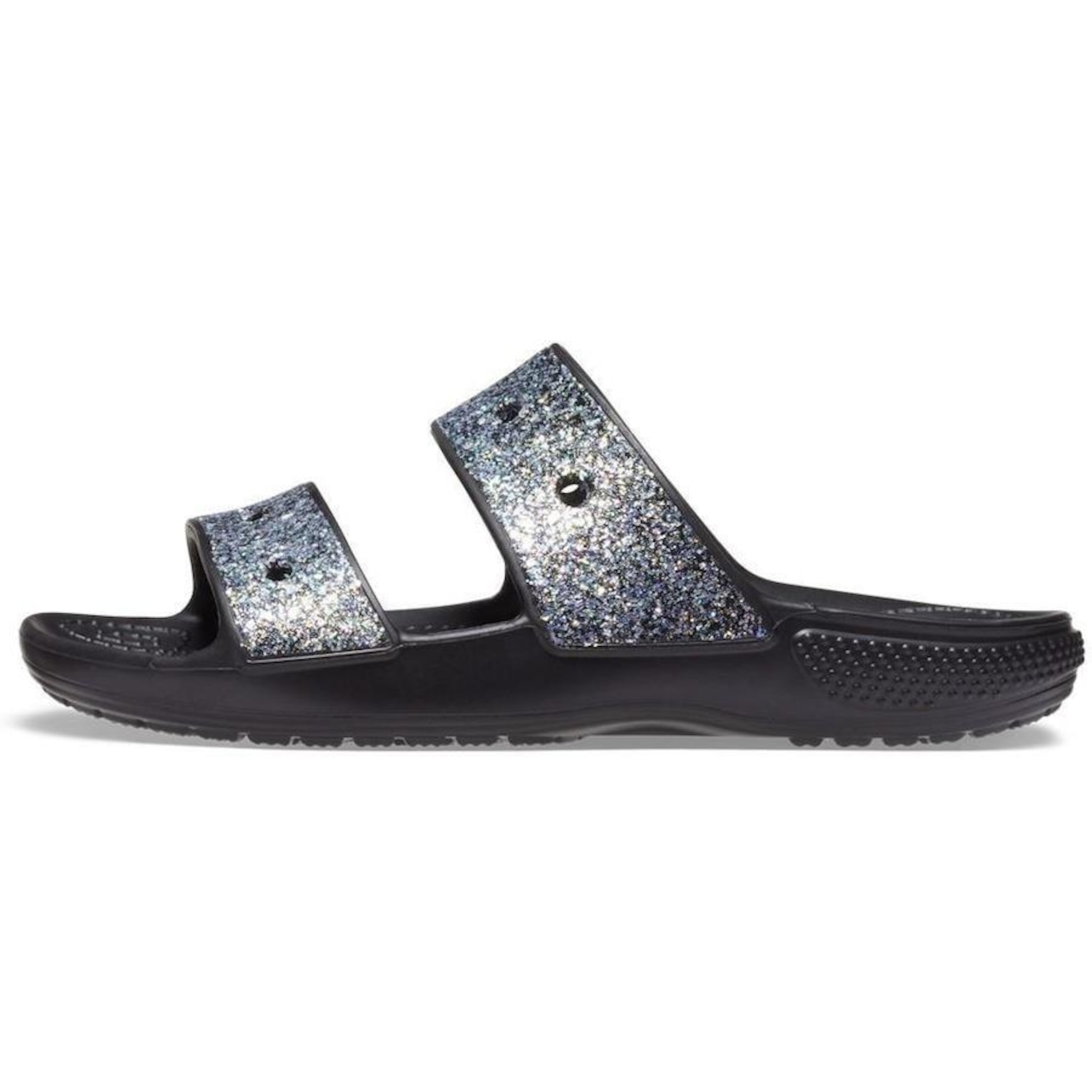 Chinelo Slide Crocs Classic Glitter Sandal K - Infantil - Foto 1