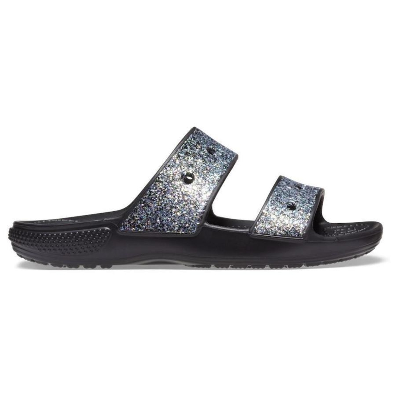 Chinelo Slide Crocs Classic Glitter Sandal K - Infantil - Foto 2