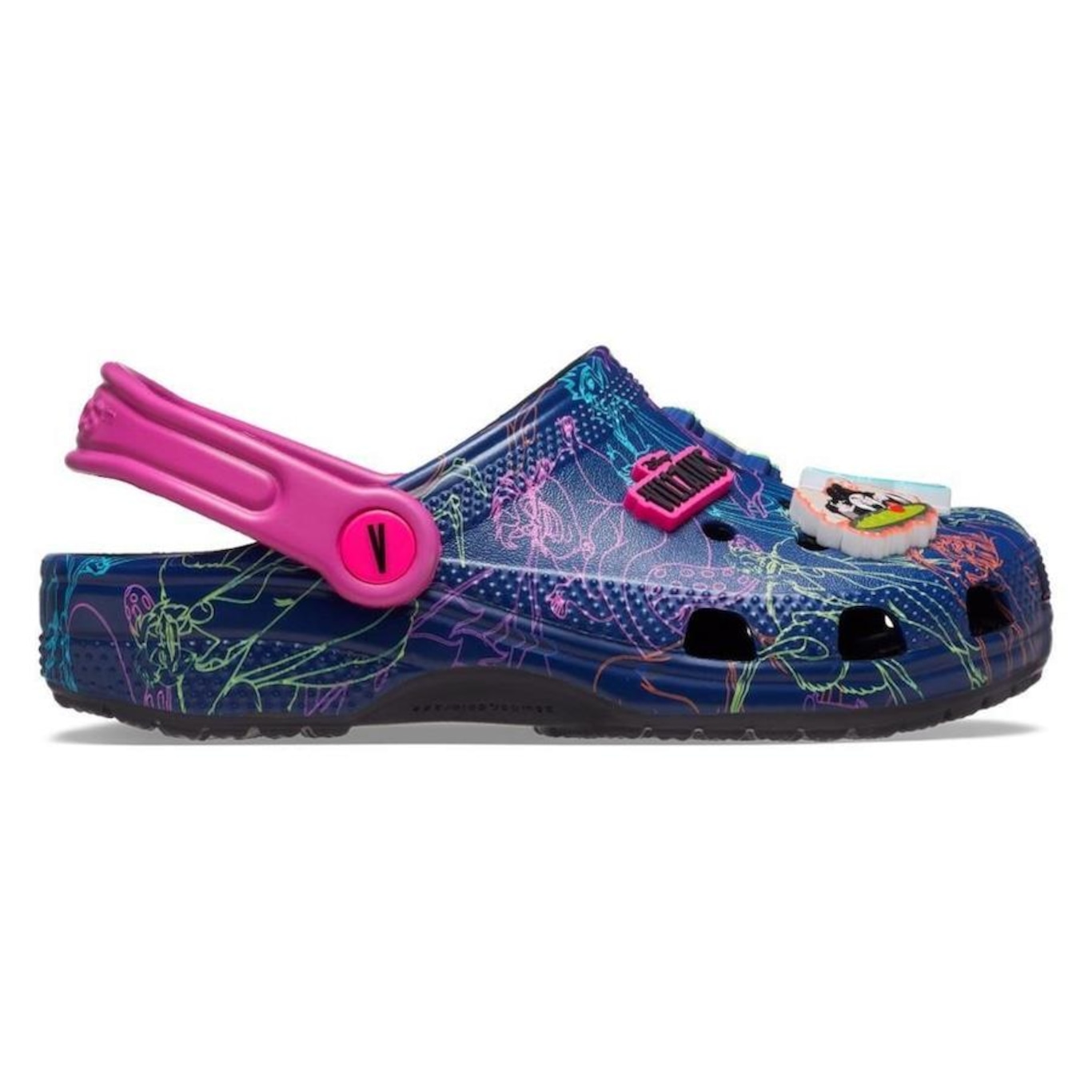 Sandália Crocs Classic Diney Villains Clog K - Infantil - Foto 1