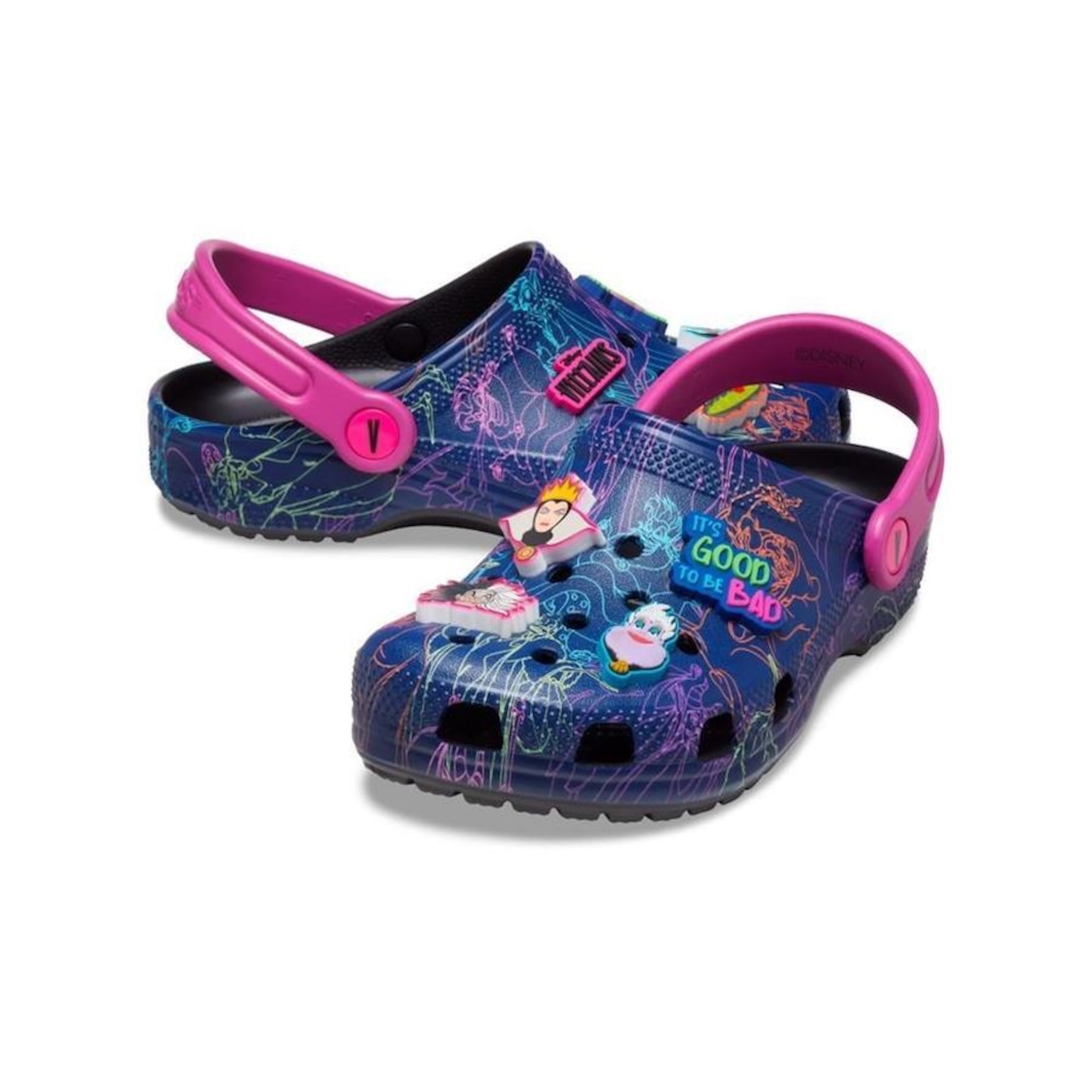 Sandália Crocs Classic Diney Villains Clog K - Infantil - Foto 2