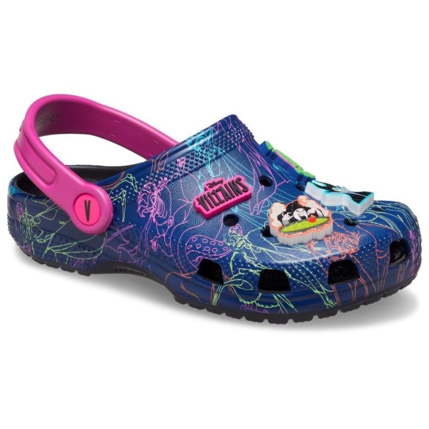 Sandália Crocs Classic Diney Villains Clog K - Infantil - Foto 3