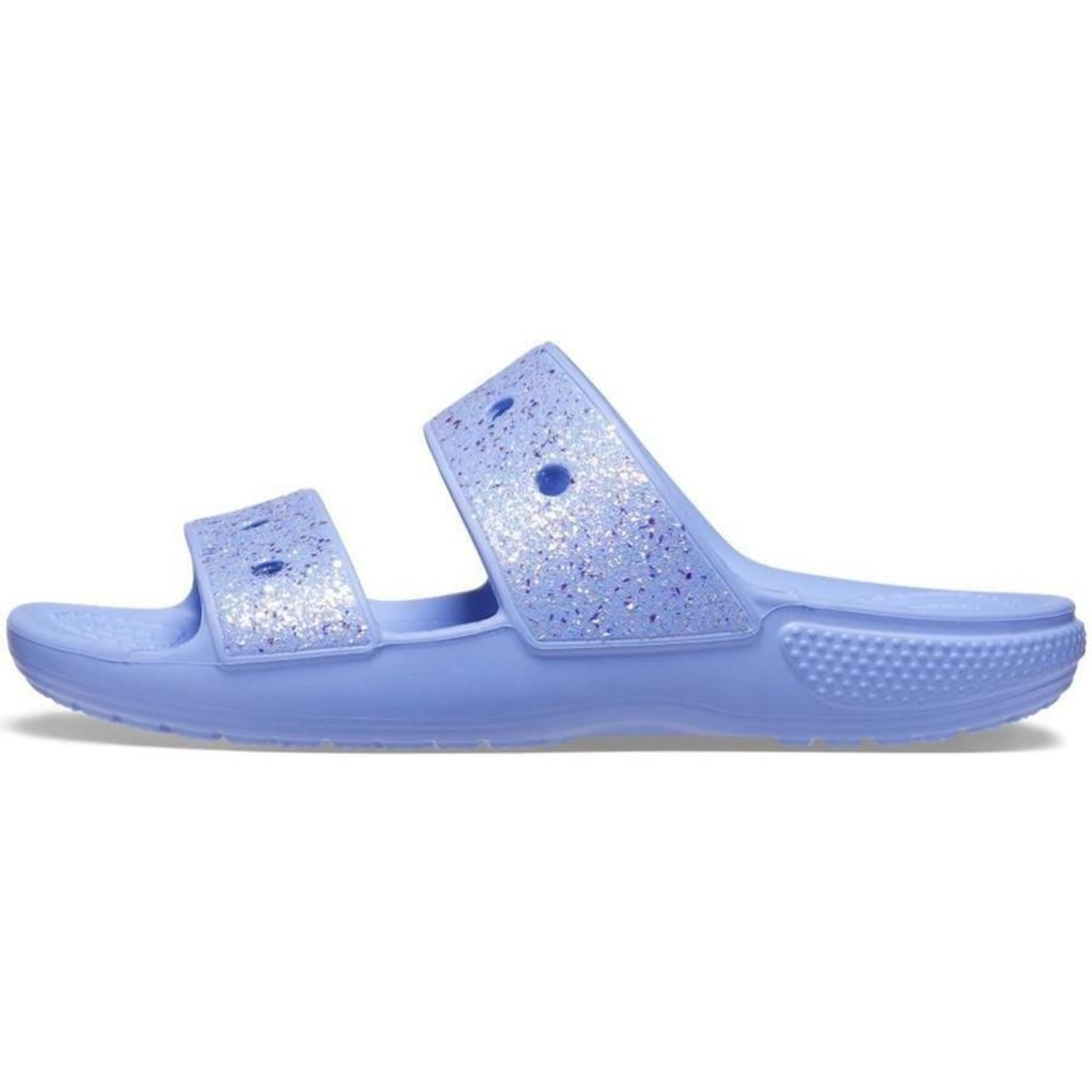 Chinelo Slide Crocs Classic Glitter Sandal K - Infantil - Foto 3