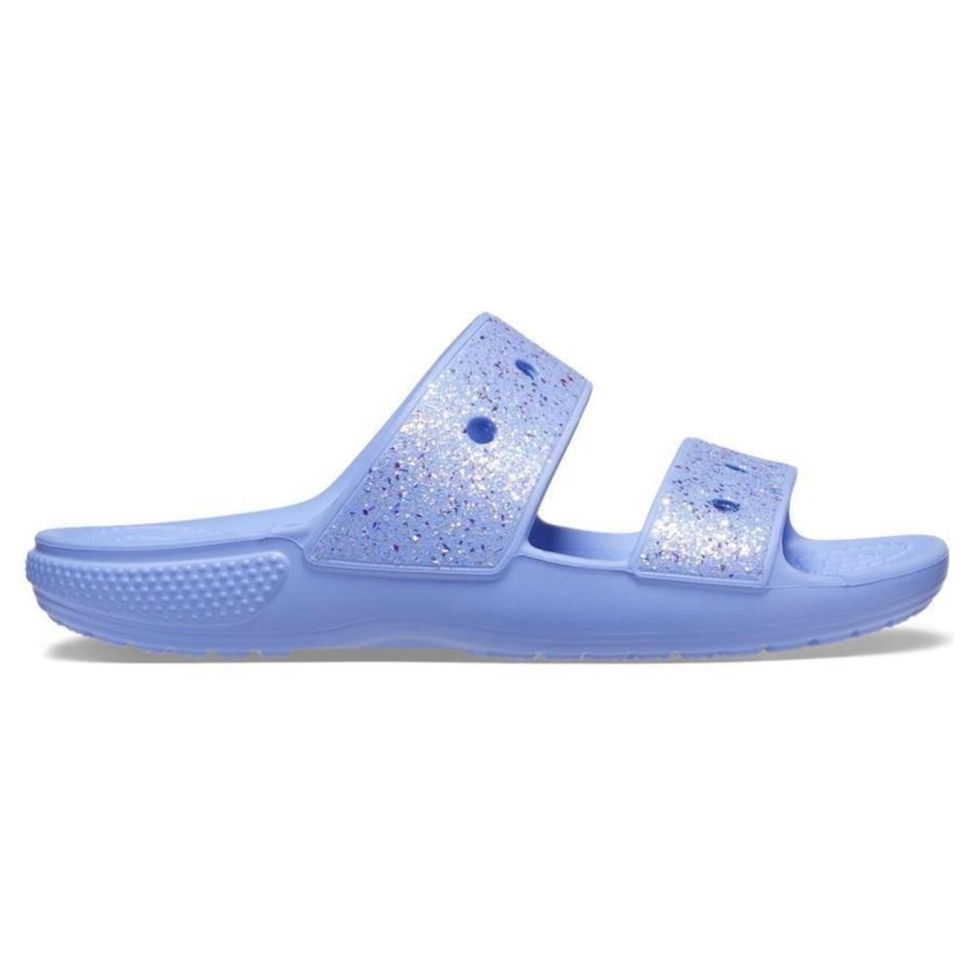 Chinelo Slide Crocs Classic Glitter Sandal K - Infantil - Foto 4