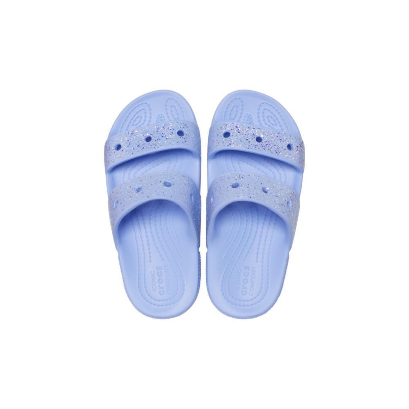 Chinelo Slide Crocs Classic Glitter Sandal K - Infantil - Foto 5