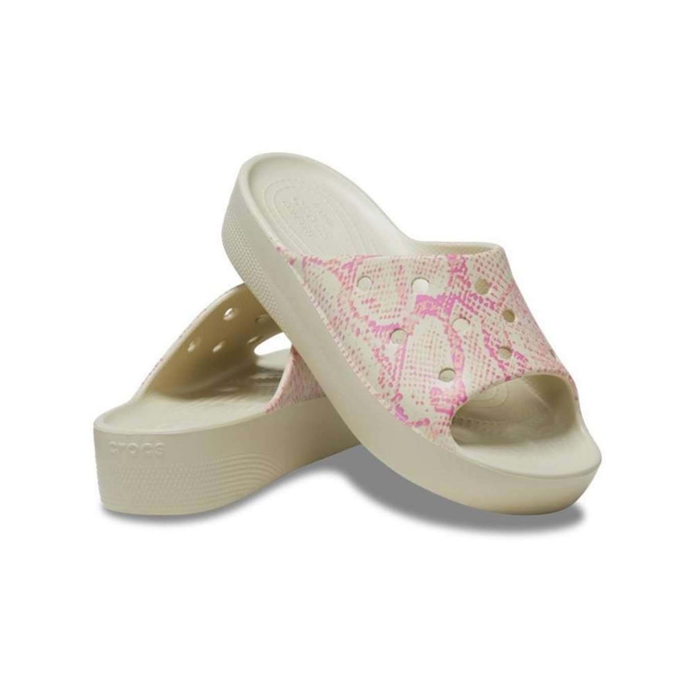 Chinelo Slide Crocs Classic Plataform Snake Print - Feminino - Foto 3