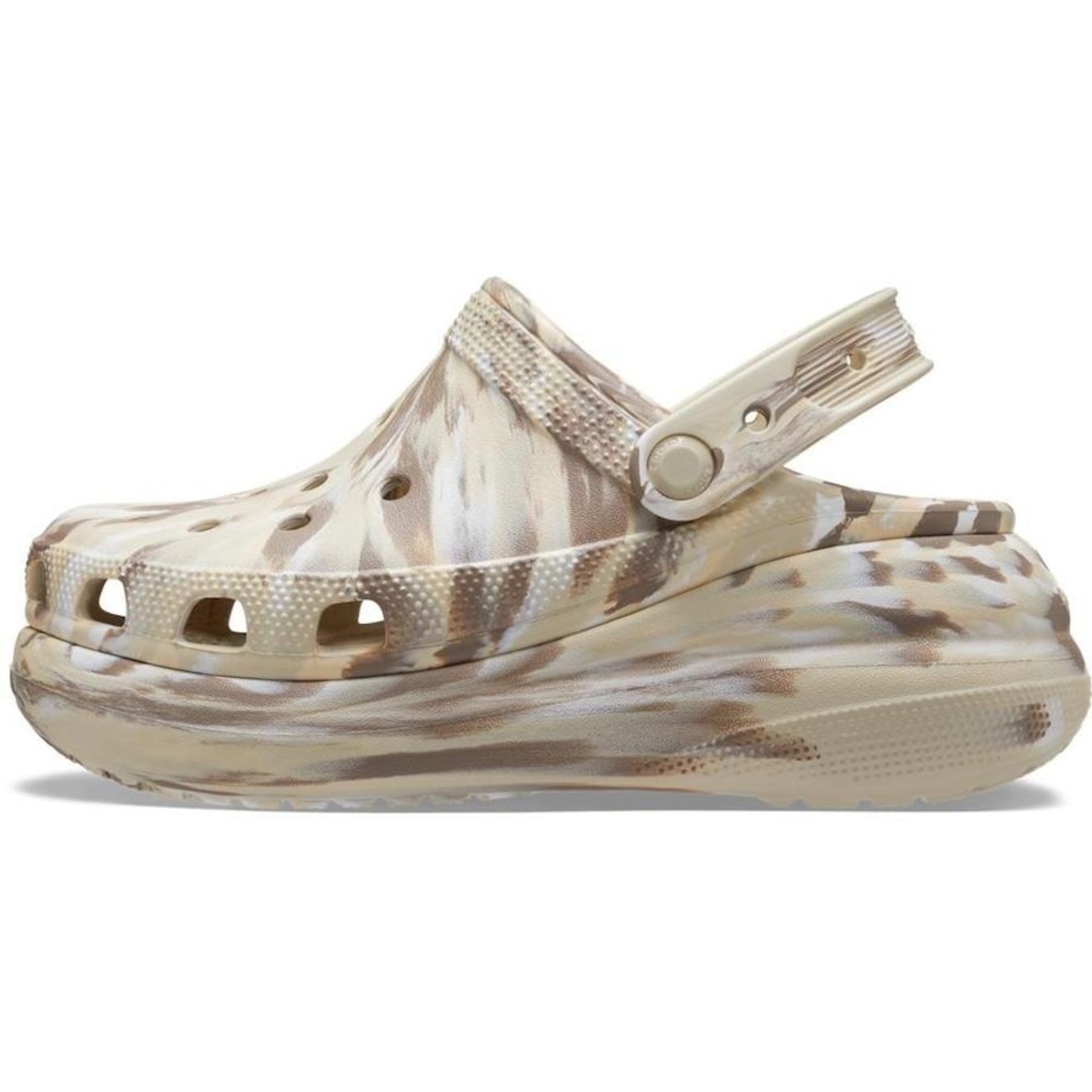 Chinelo Crocs Classic Marbled Clog - Unissex - Foto 2