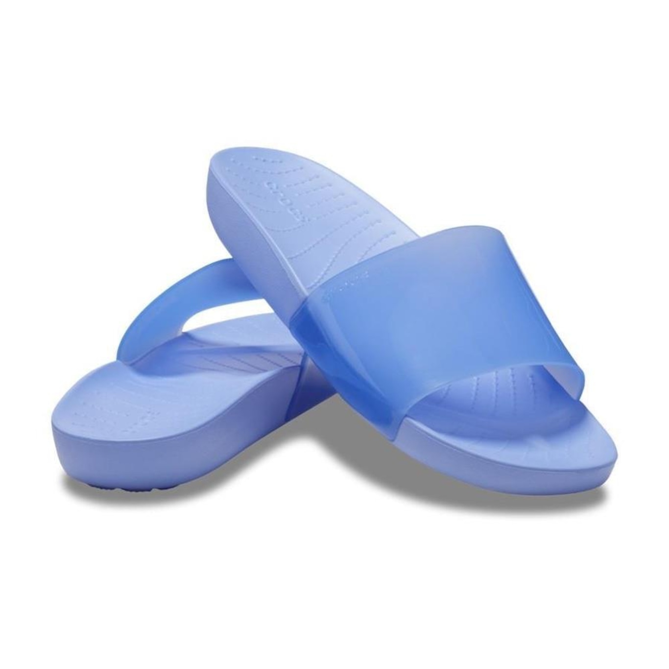 Sandália Crocs Splash Shine Slide Moon Jelly - Feminino - Foto 3