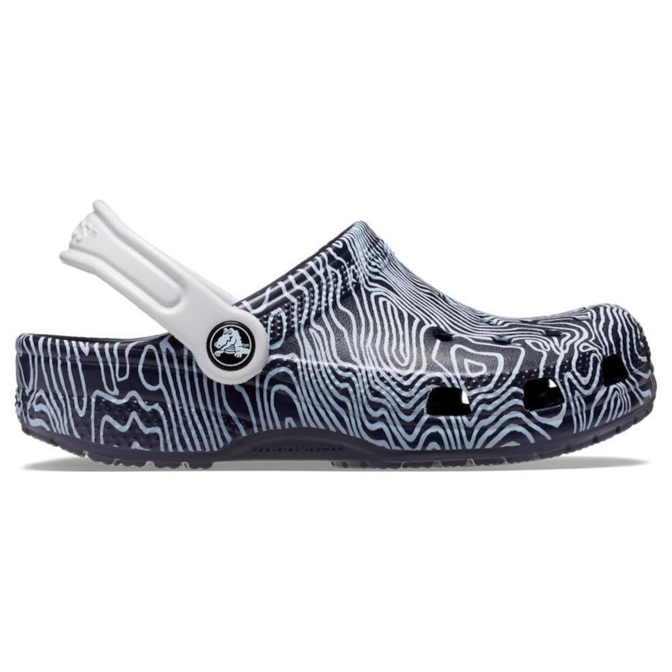 Sandália Crocs Classic Topographic Clog Deep - Infantil - Foto 1