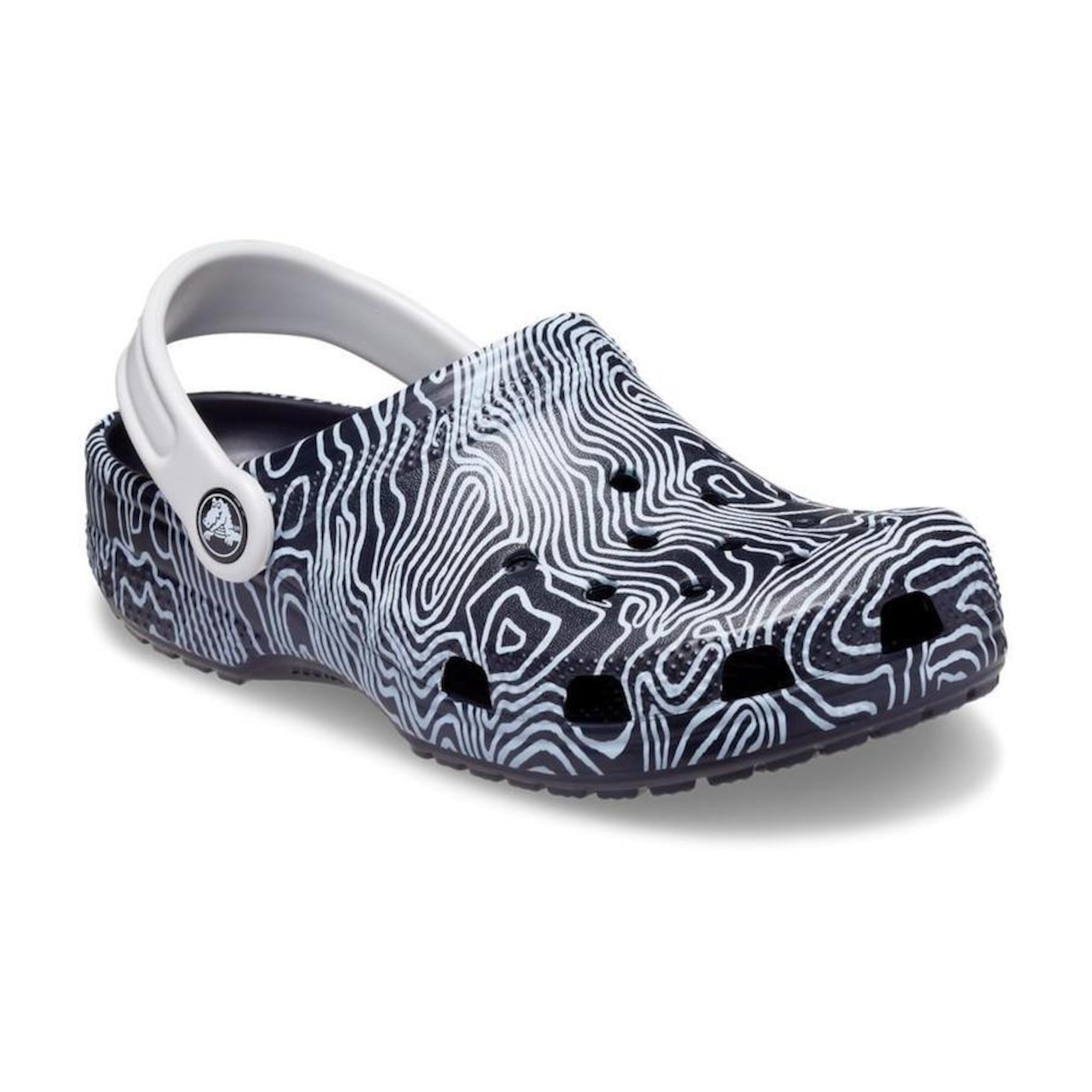 Sandália Crocs Classic Topographic Clog Deep - Infantil - Foto 6