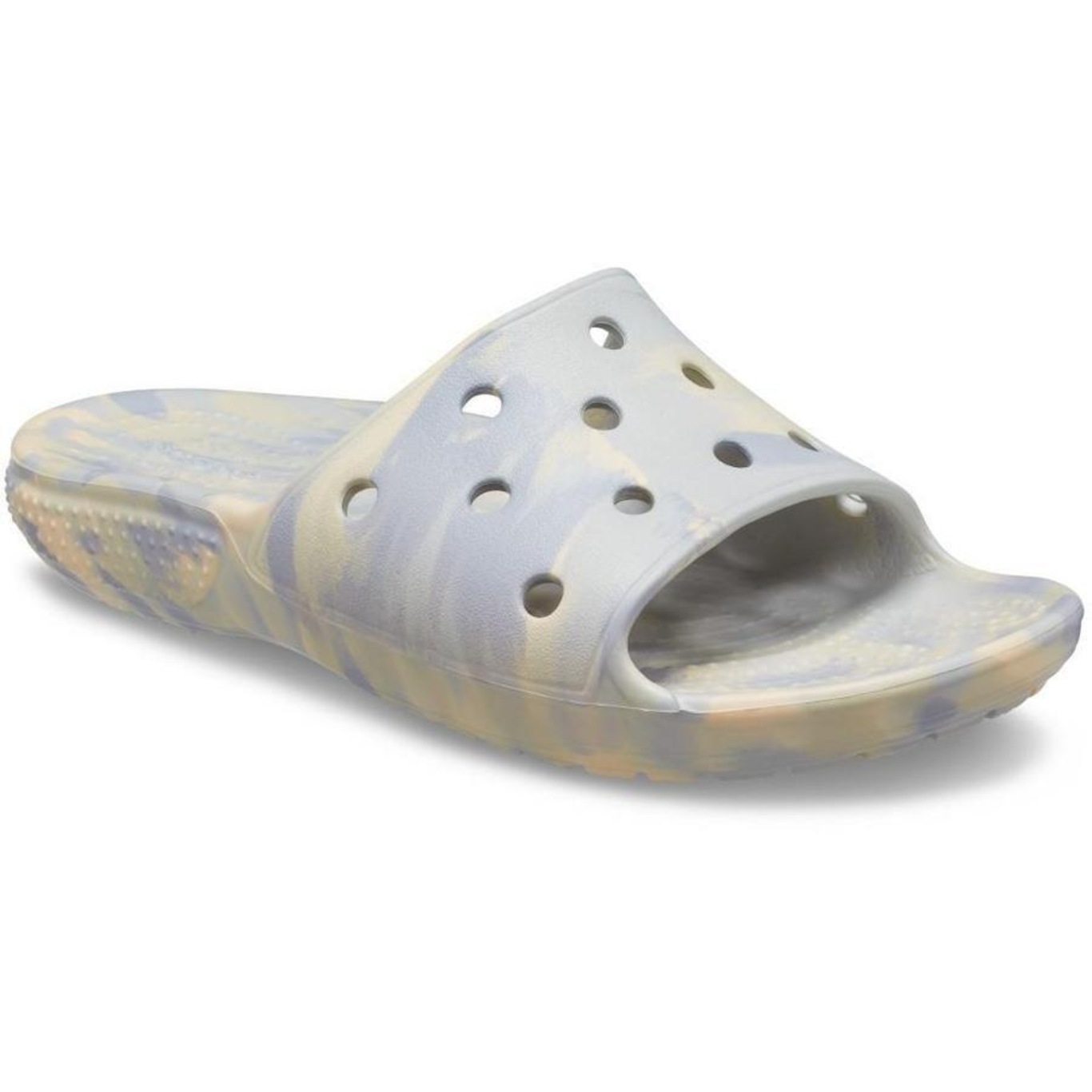 Chinelo Slide Crocs Classic Marbled Slide K - Infantil - Foto 4