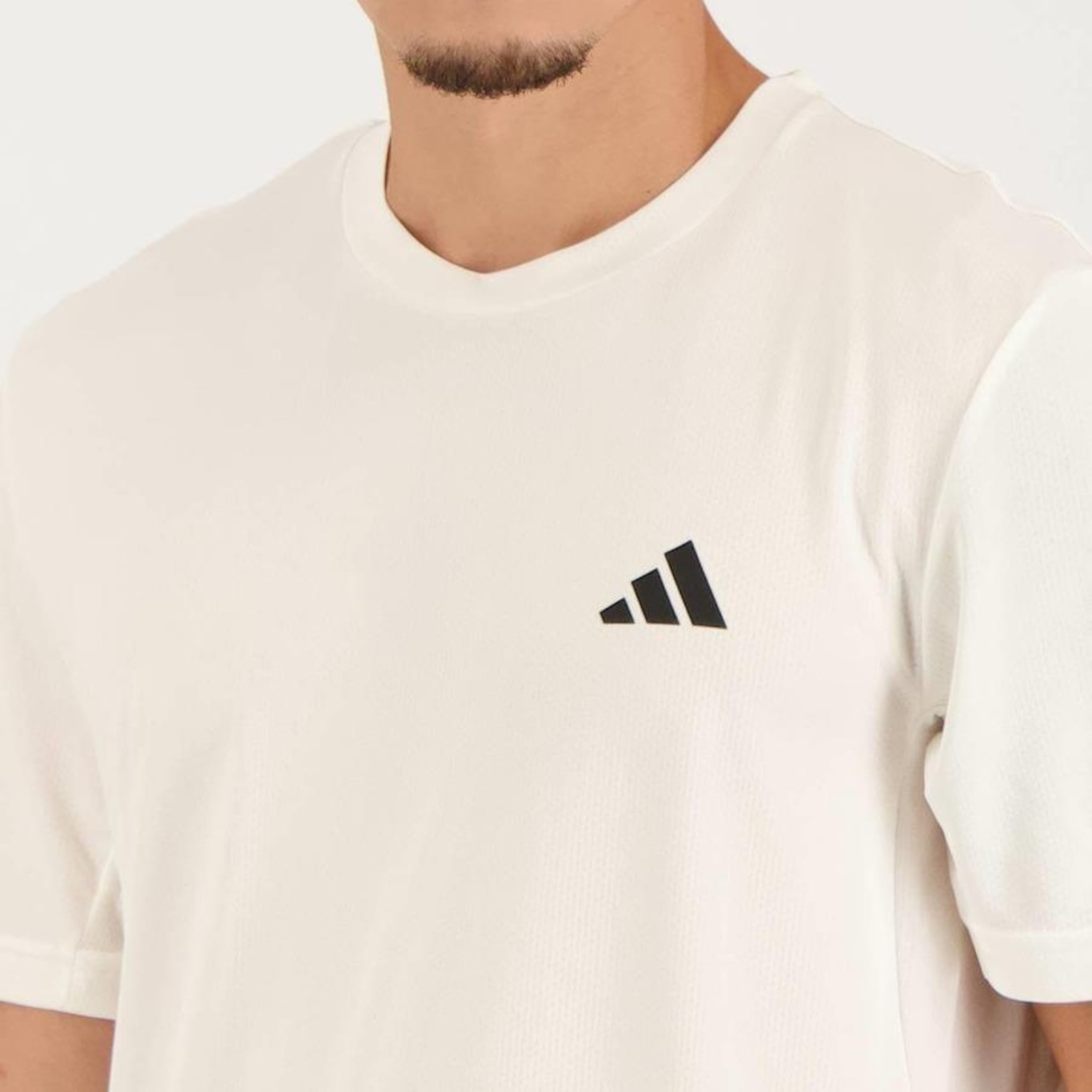 Camiseta Adidas Performance Essential 3 Stripes Masculina Branco