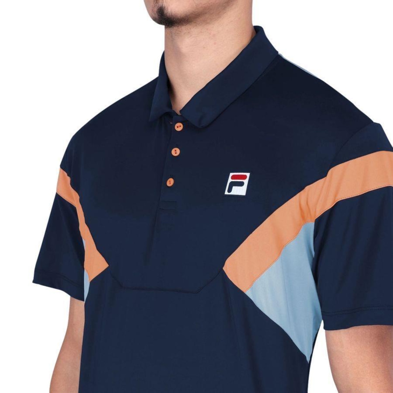 Camisa Fila Pólo Action 3 Masculina Azul / Marinho