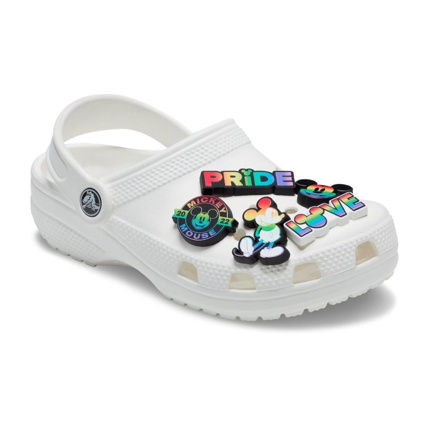 Kit de Acessórios para Sandália Crocs Jibbitz Disney Rainbow Celebration - 5 Unds - Foto 2