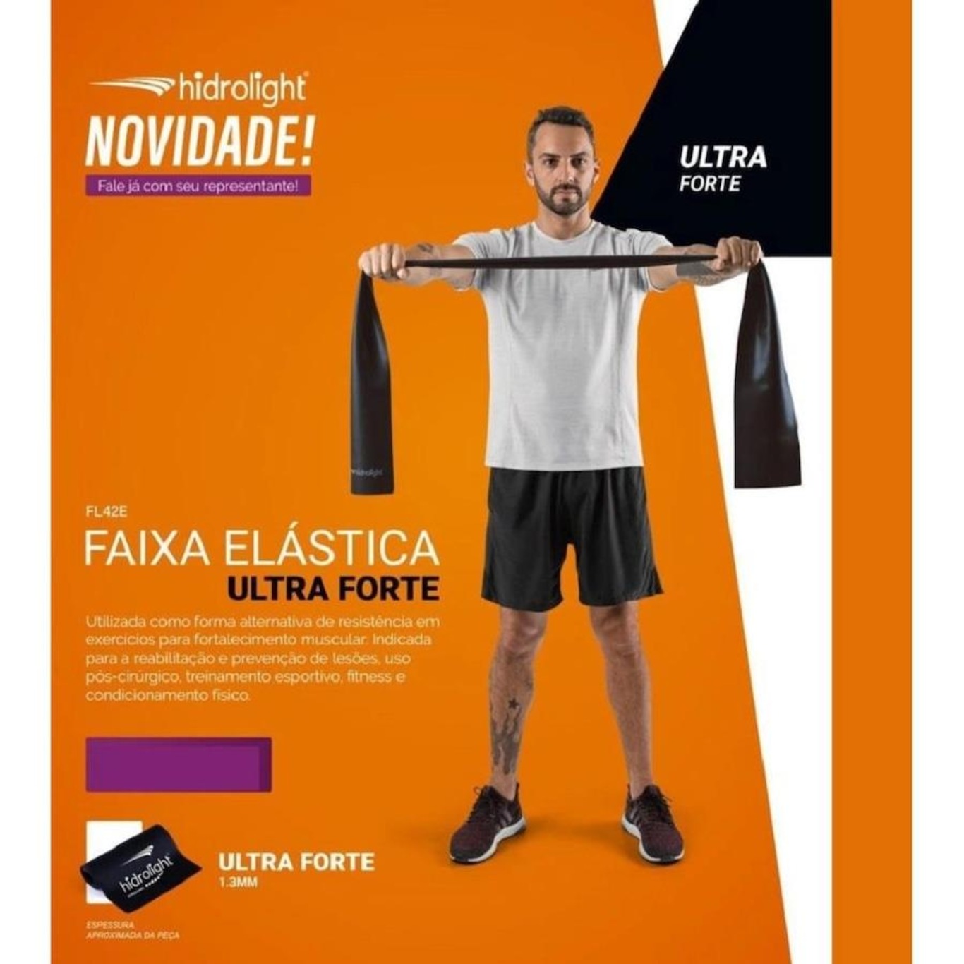 Faixa Elástica Hidrolight FL42E TPE - Tensões Ultra Forte - Foto 2